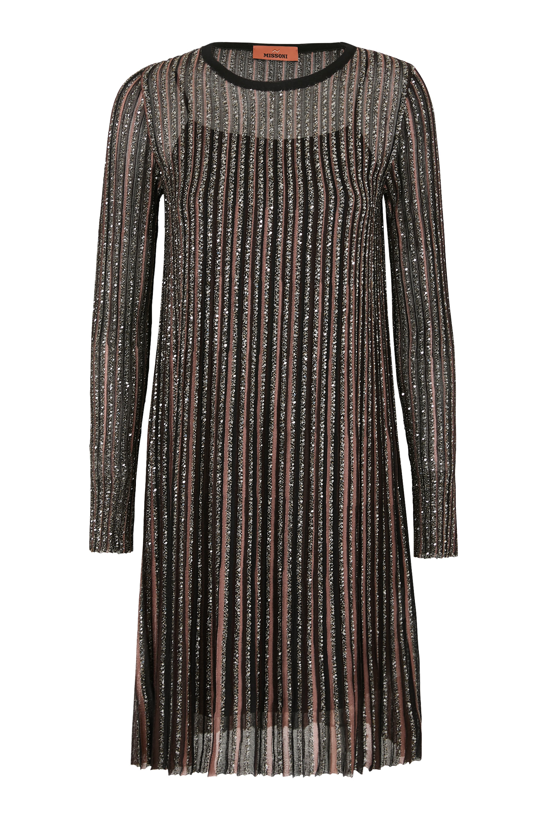 Pleated Sequin Dress
