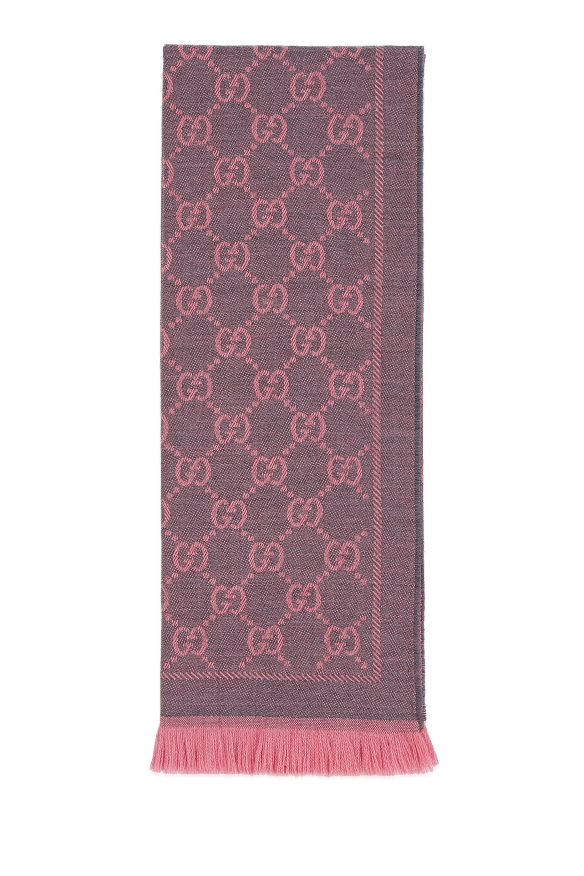GG Jacquard Pattern Knitted Scarf