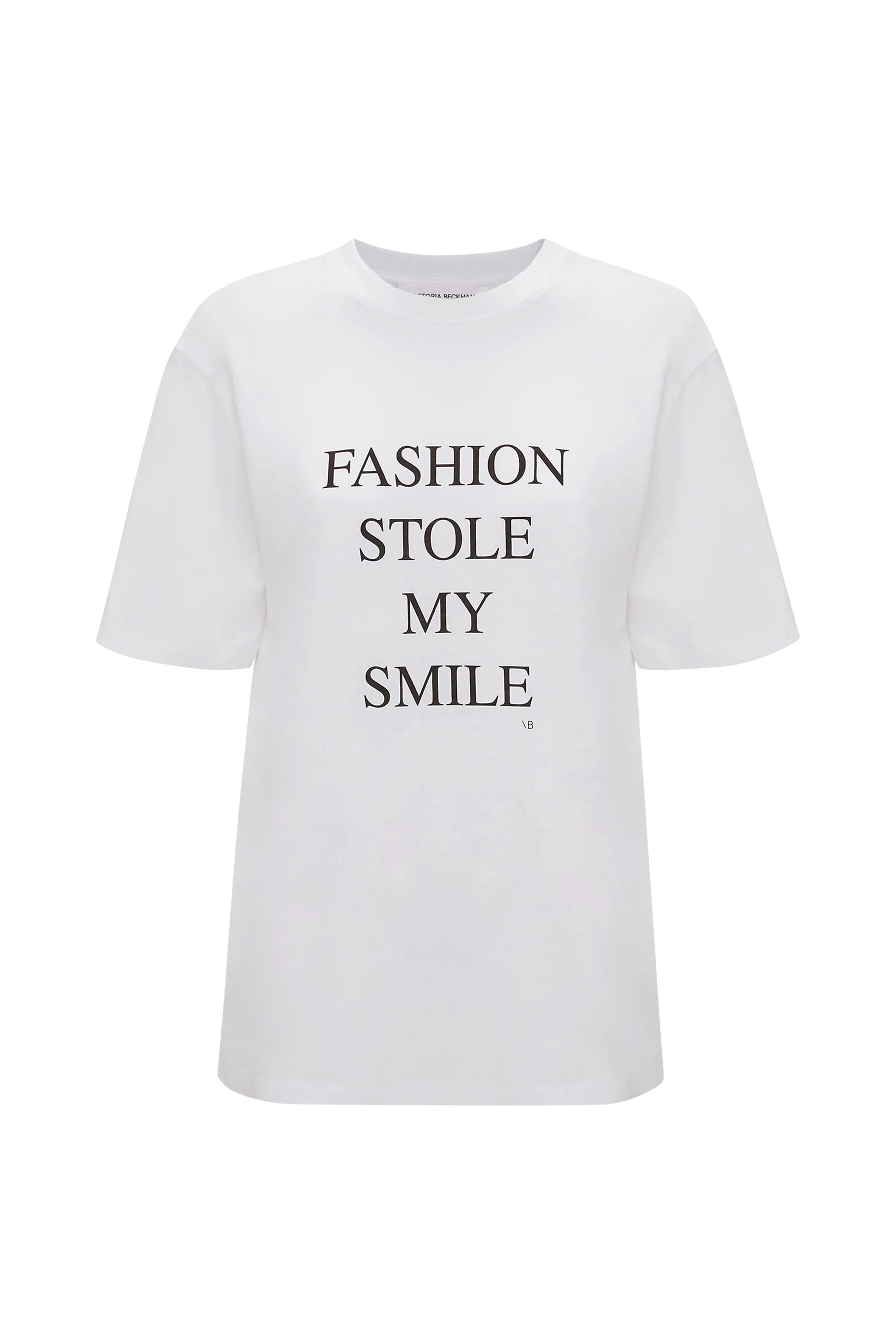  'Fashion Stole My Smile' Slogan T-Shirt