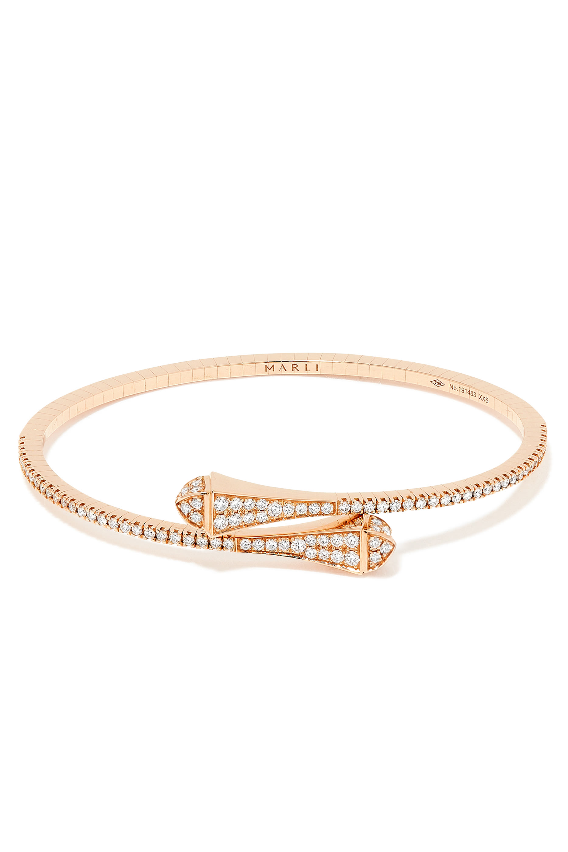 Cleo 18k Rose Gold Full Diamond Slim Bangle