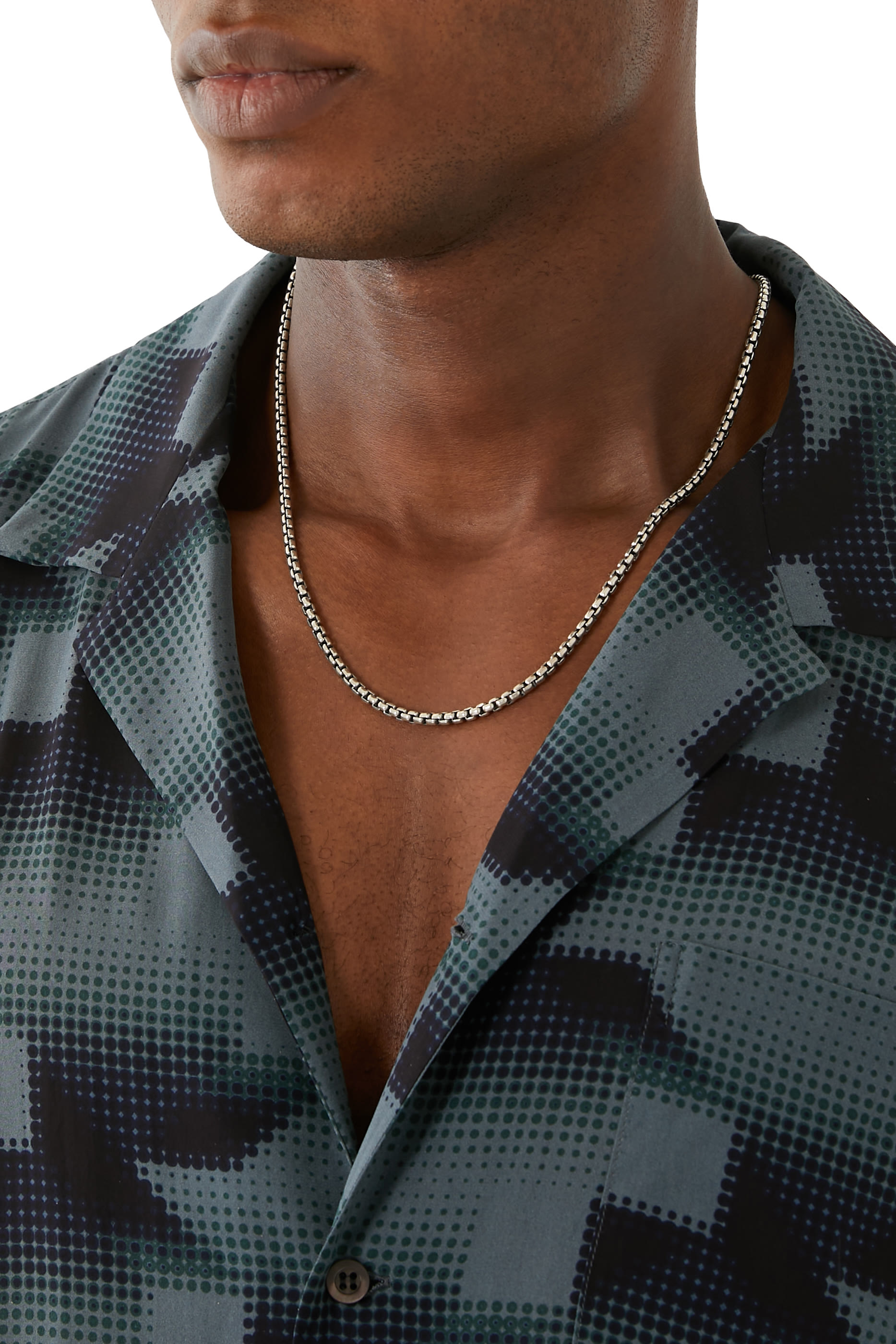 Box Chain Necklace, Sterling Silver