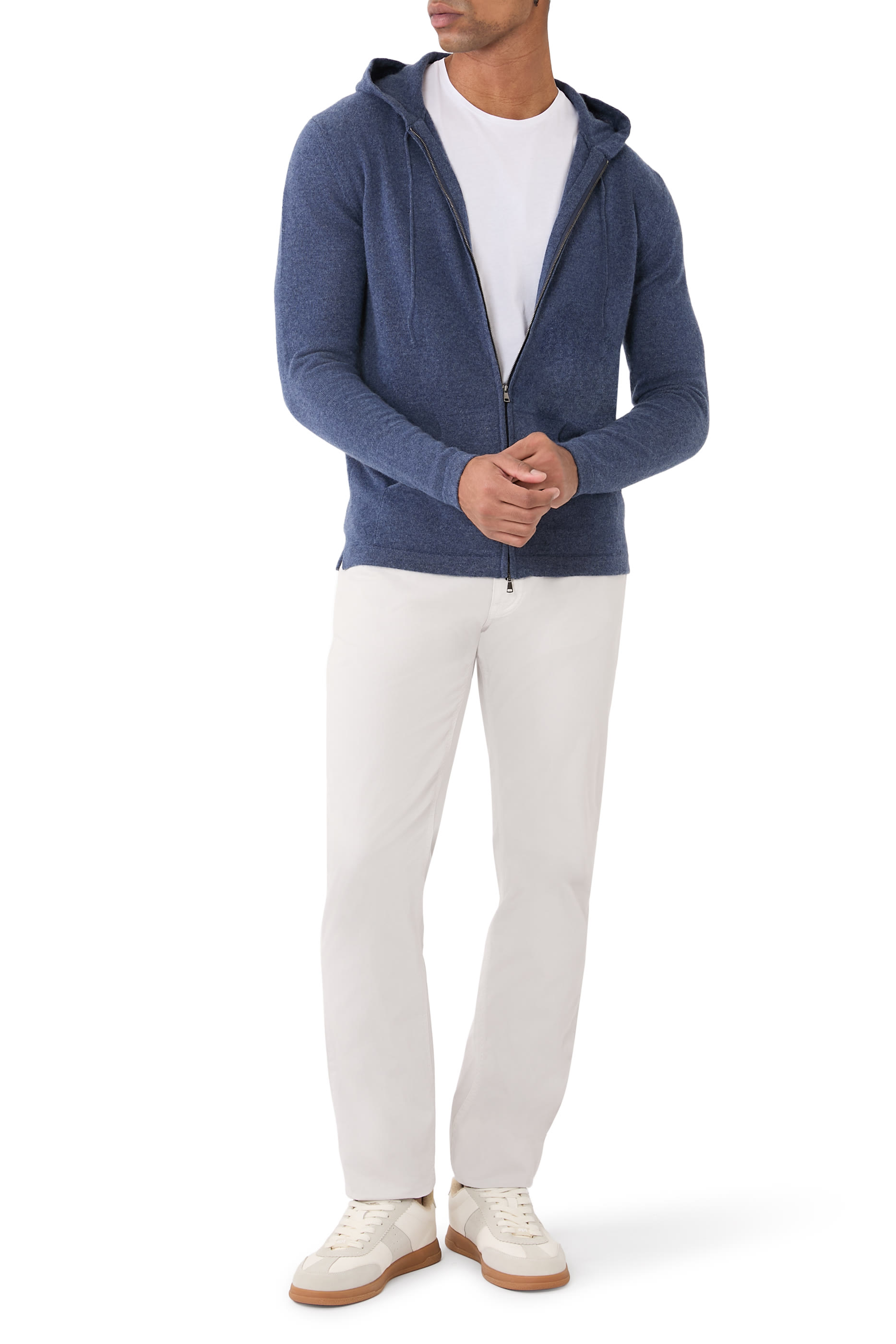 2-Ply Cashmere Zip Hoodie