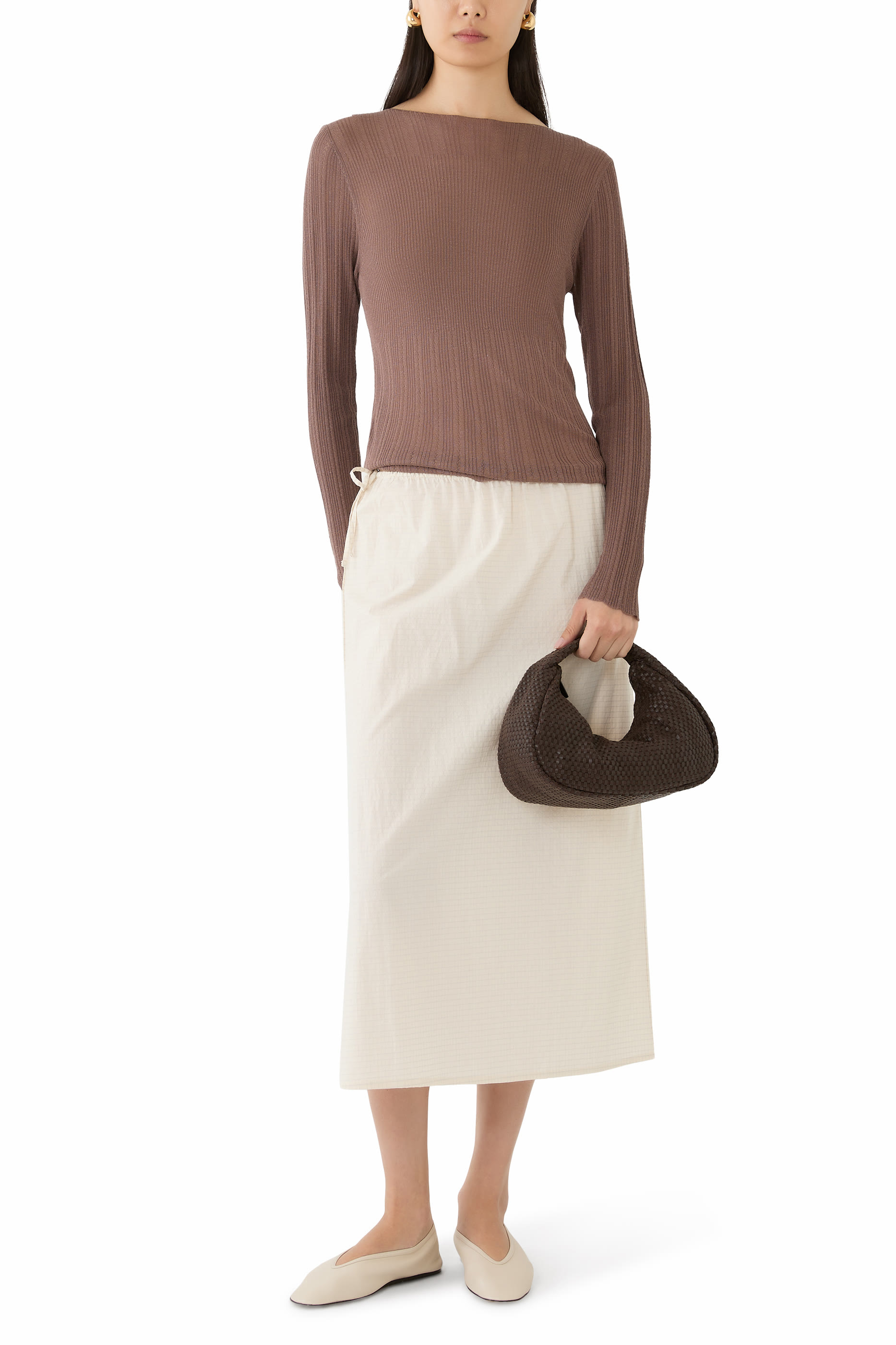 Open Work Long Sleeve Top