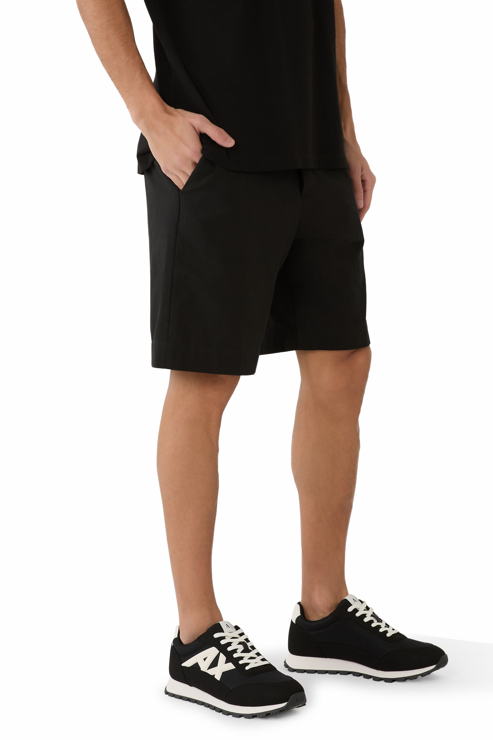 Drop Side AX Logo Low-Top Sneakers