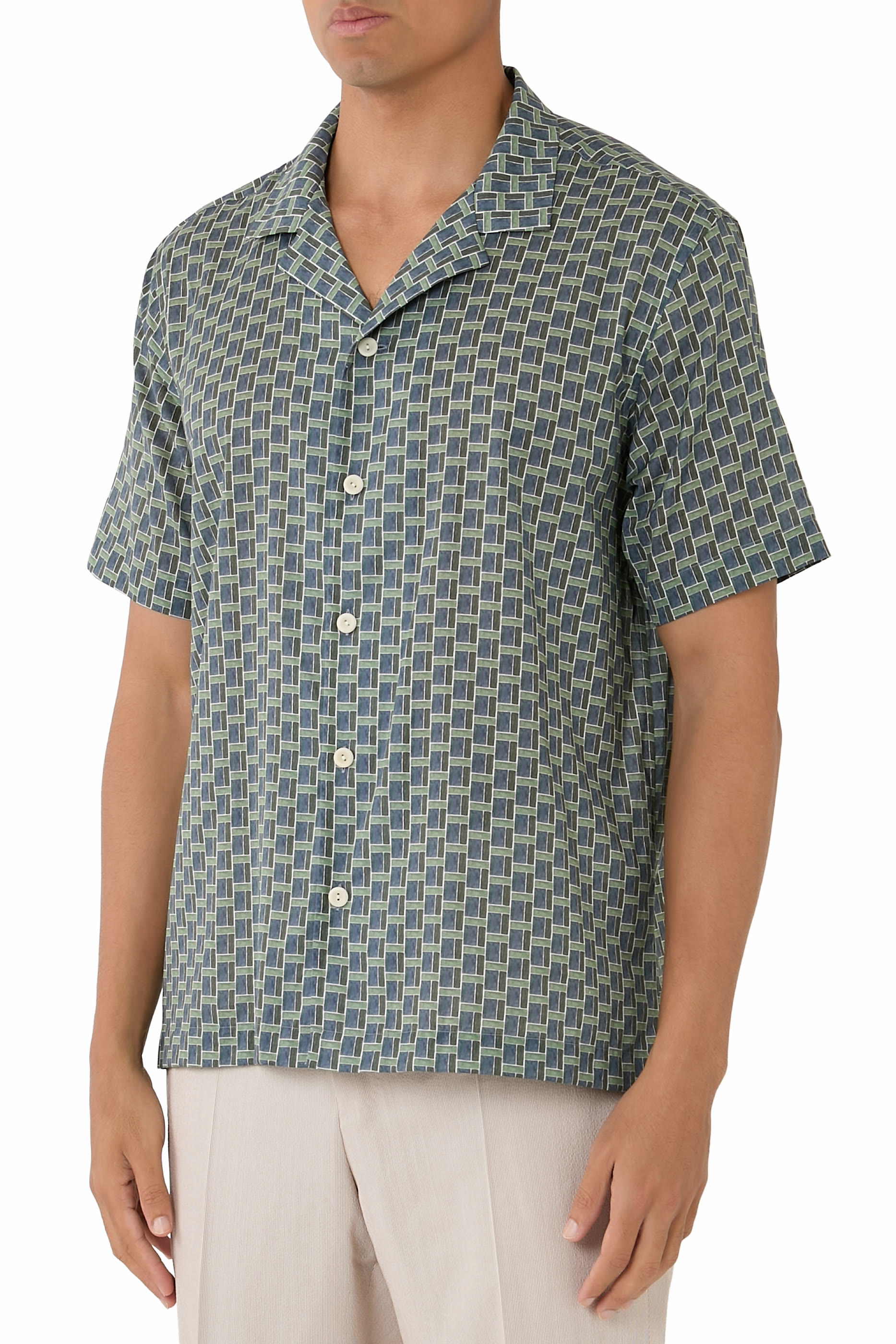 Geometric Resort Relaxed Fit Shirt