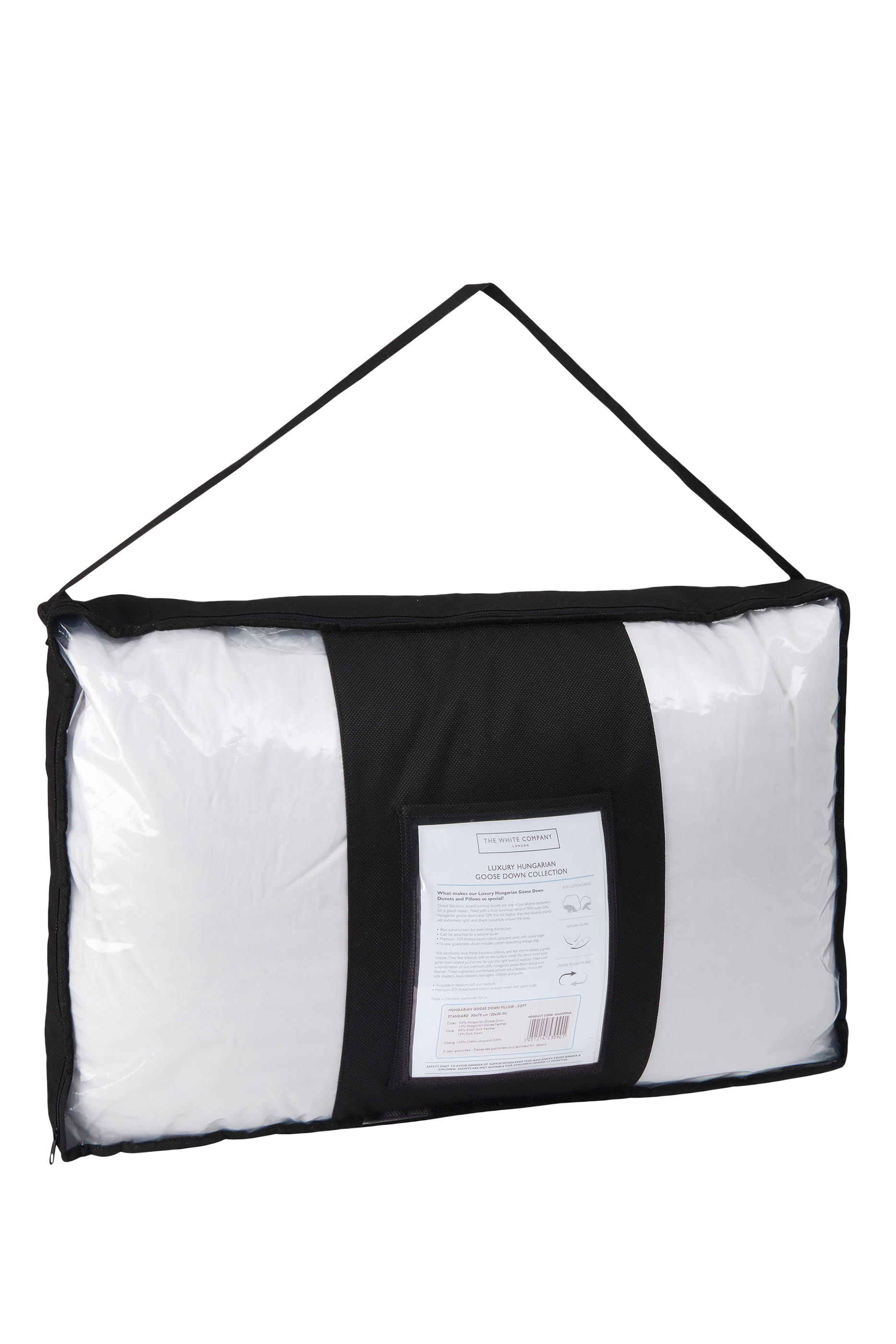 Luxury Hungarian Goose Down Pillow, Firm Support