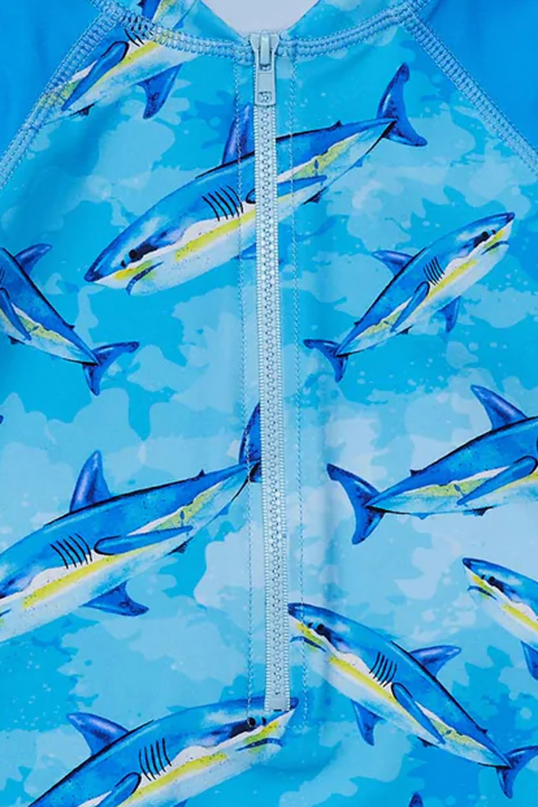 Kids Jawsome Waves Long Sleeves Sunsuit