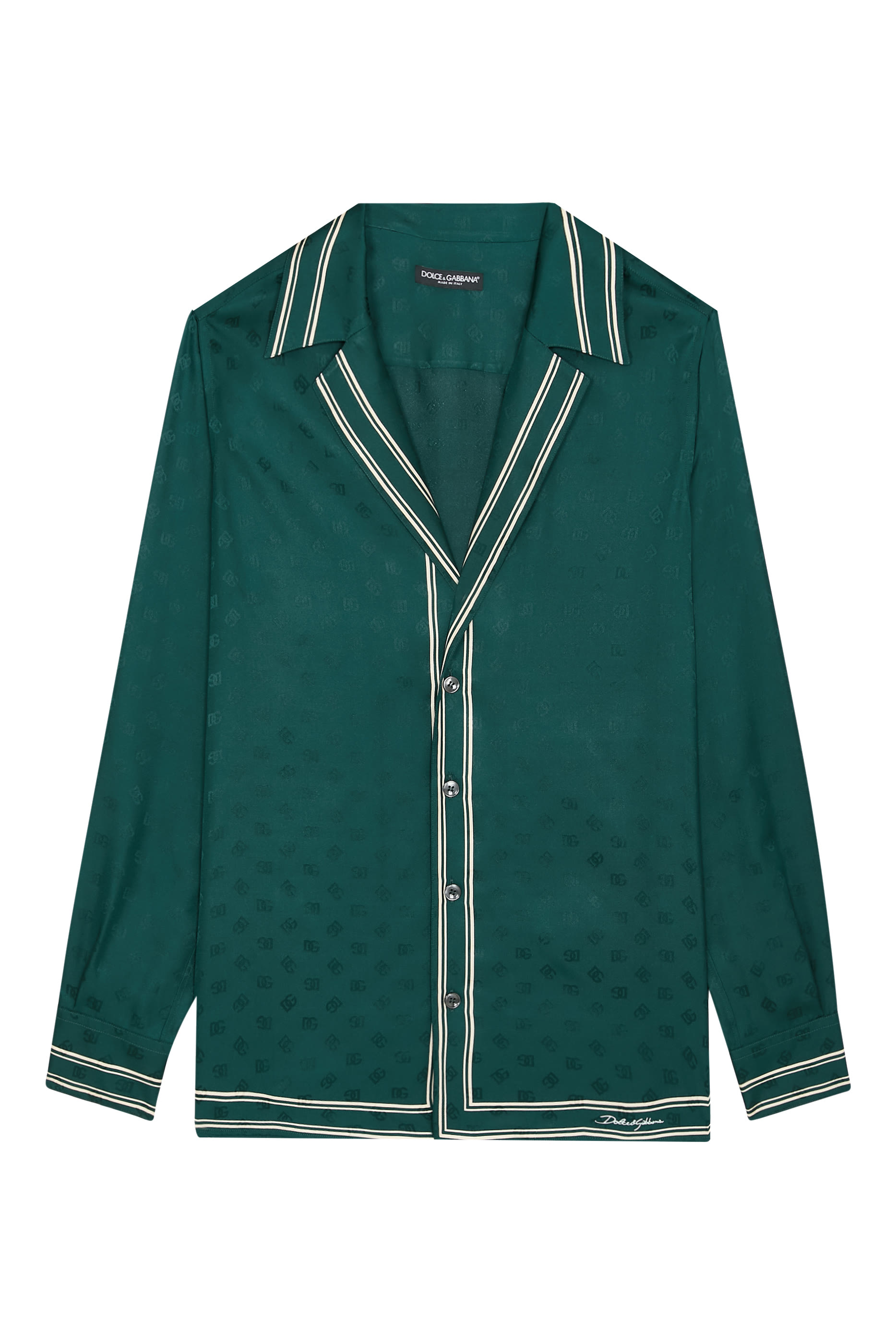  Logo-Print Vanity Twill Shirt