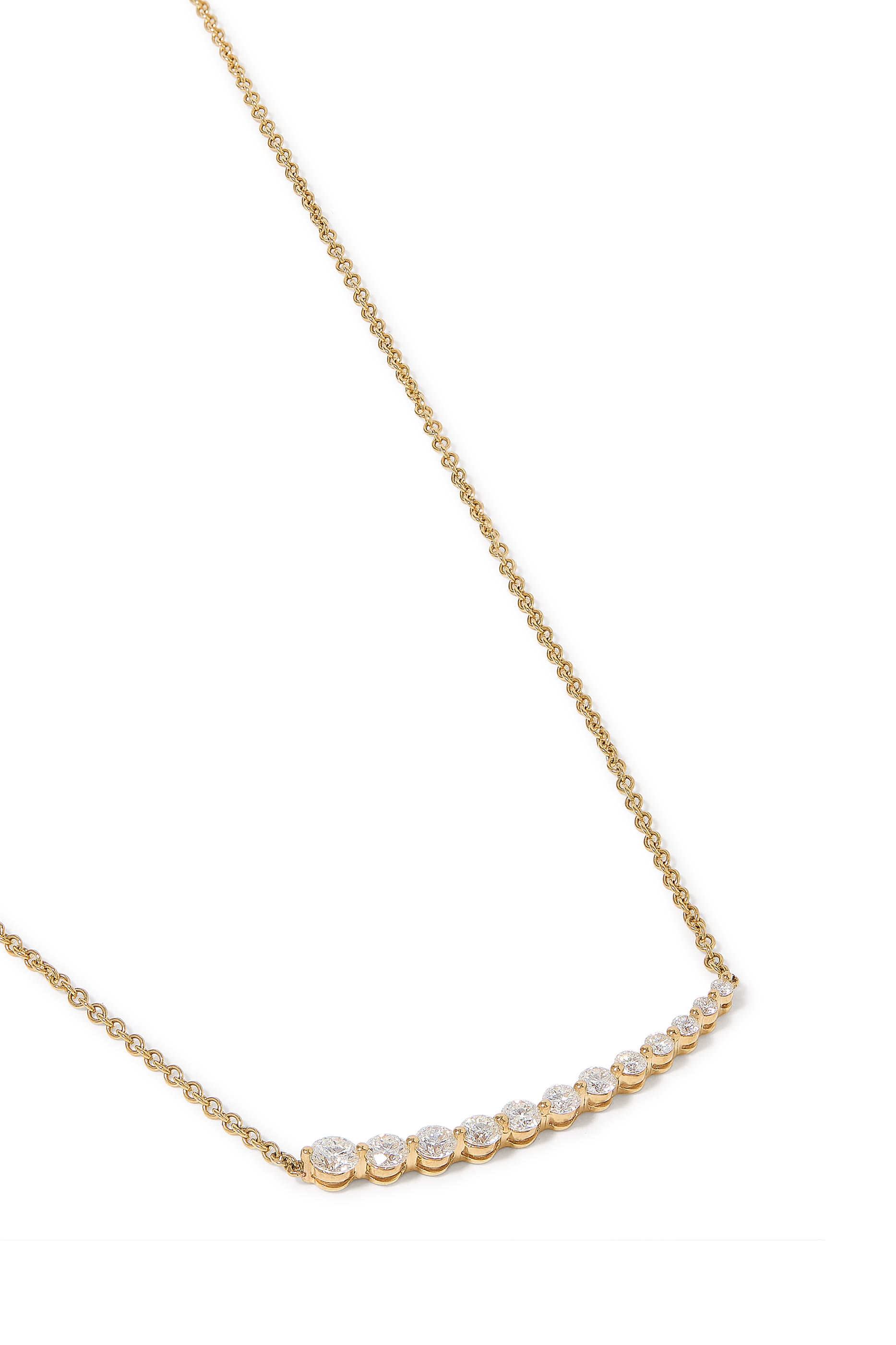Graduated Diamond Necklace, 18k Yellow Gold & Diamonds