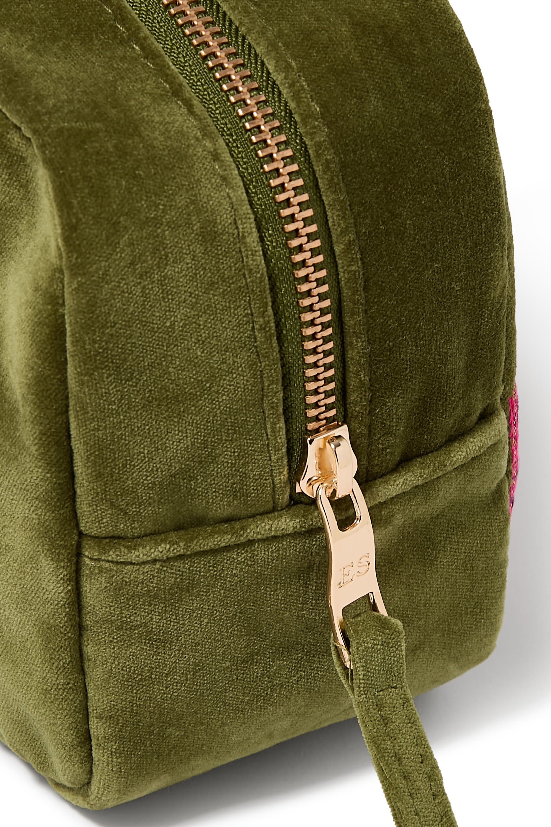 Wild Tiger Fern Velvet Makeup Bag