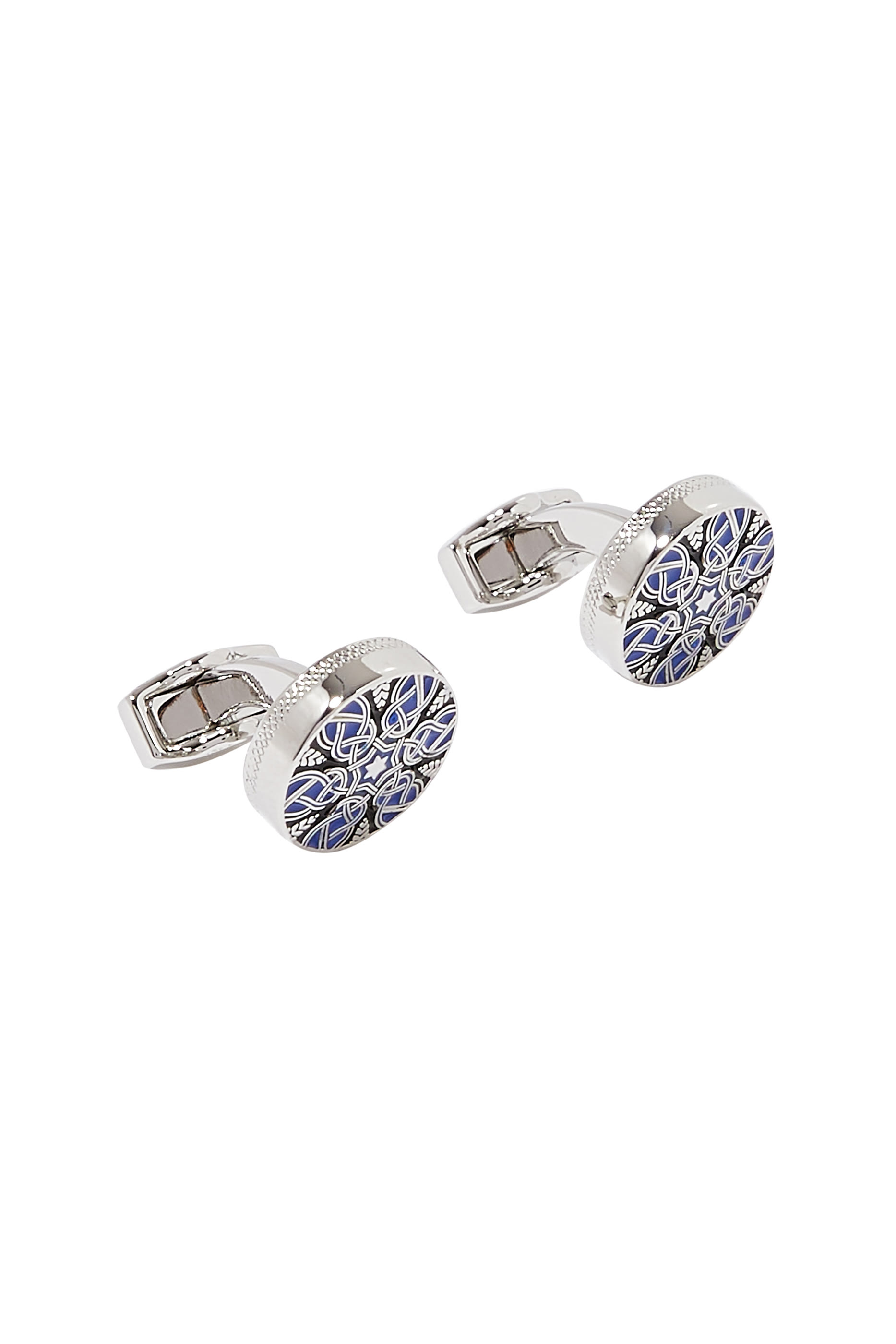 Star Weave Enamel Cufflinks