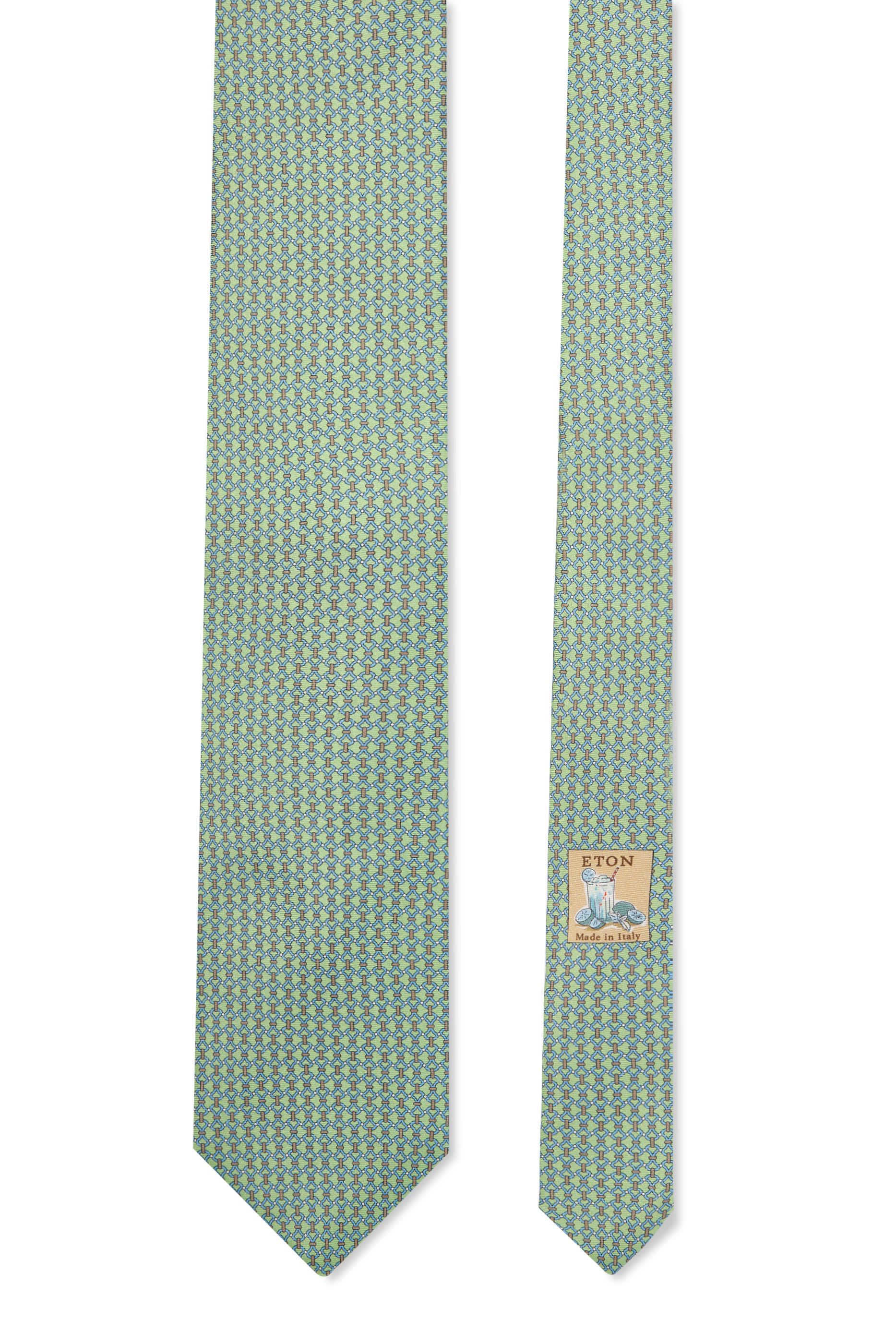 Chain Print Silk Tie