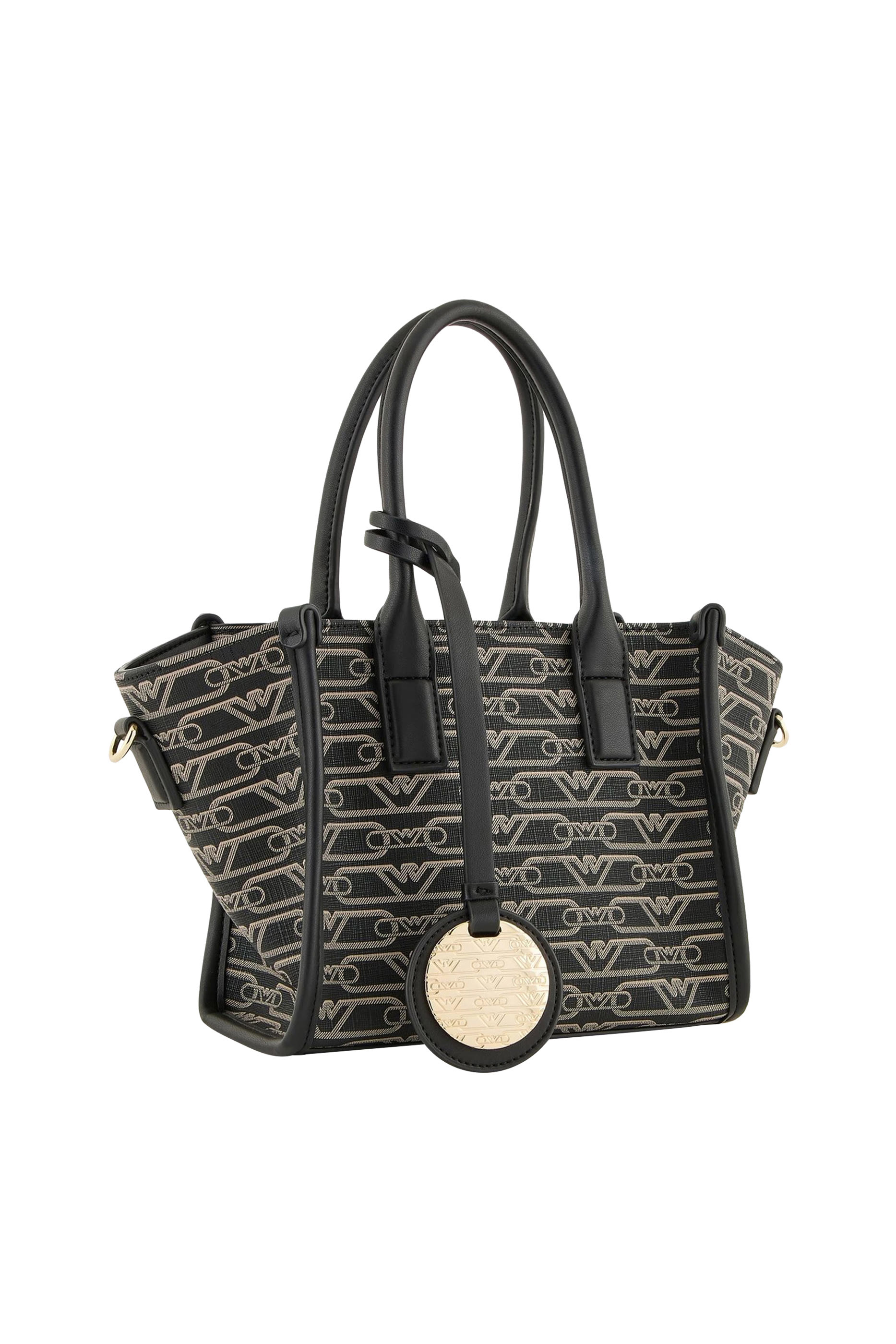 Small All-Over Monogram Print Shopper Bag
