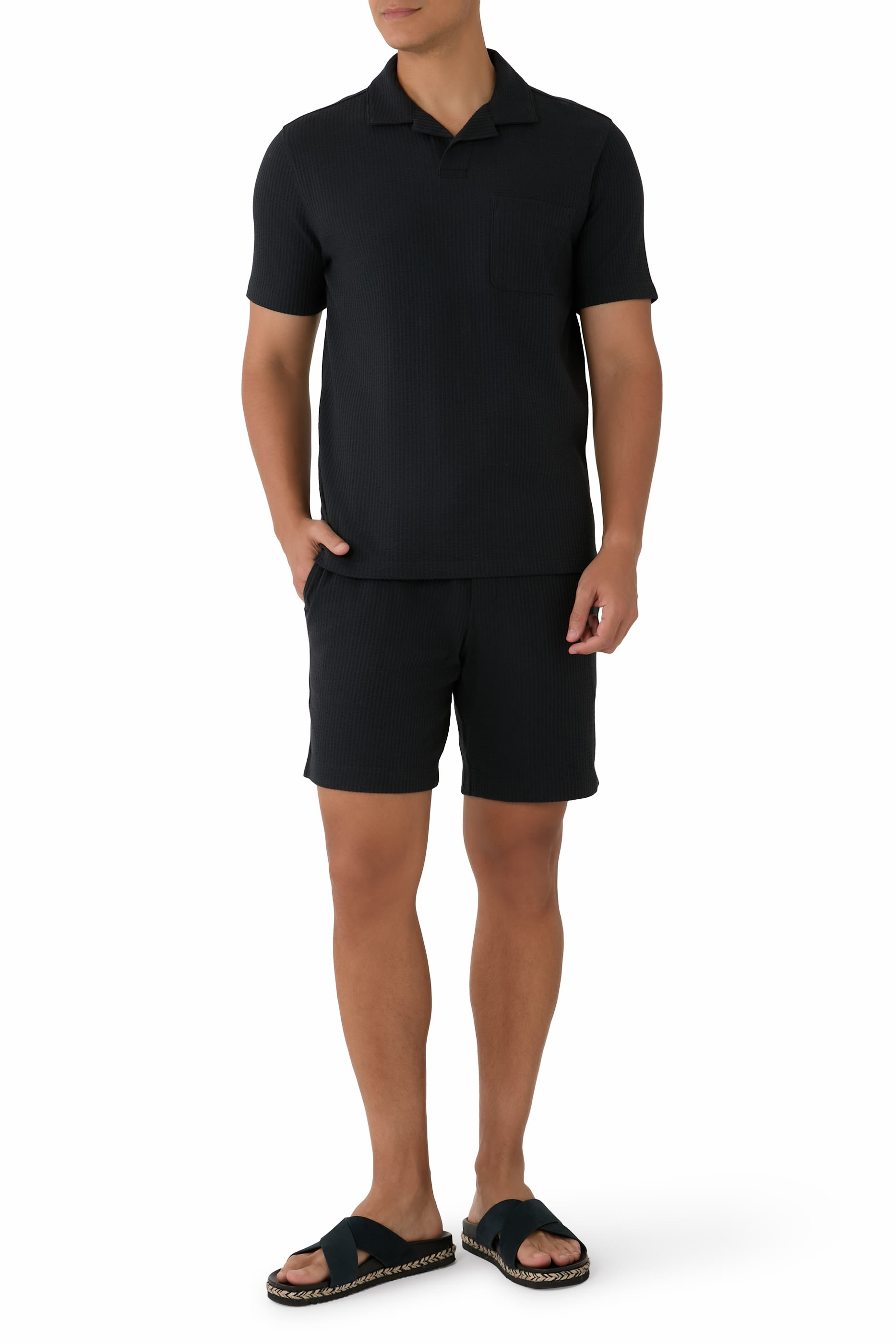 Seersucker Knit Shorts