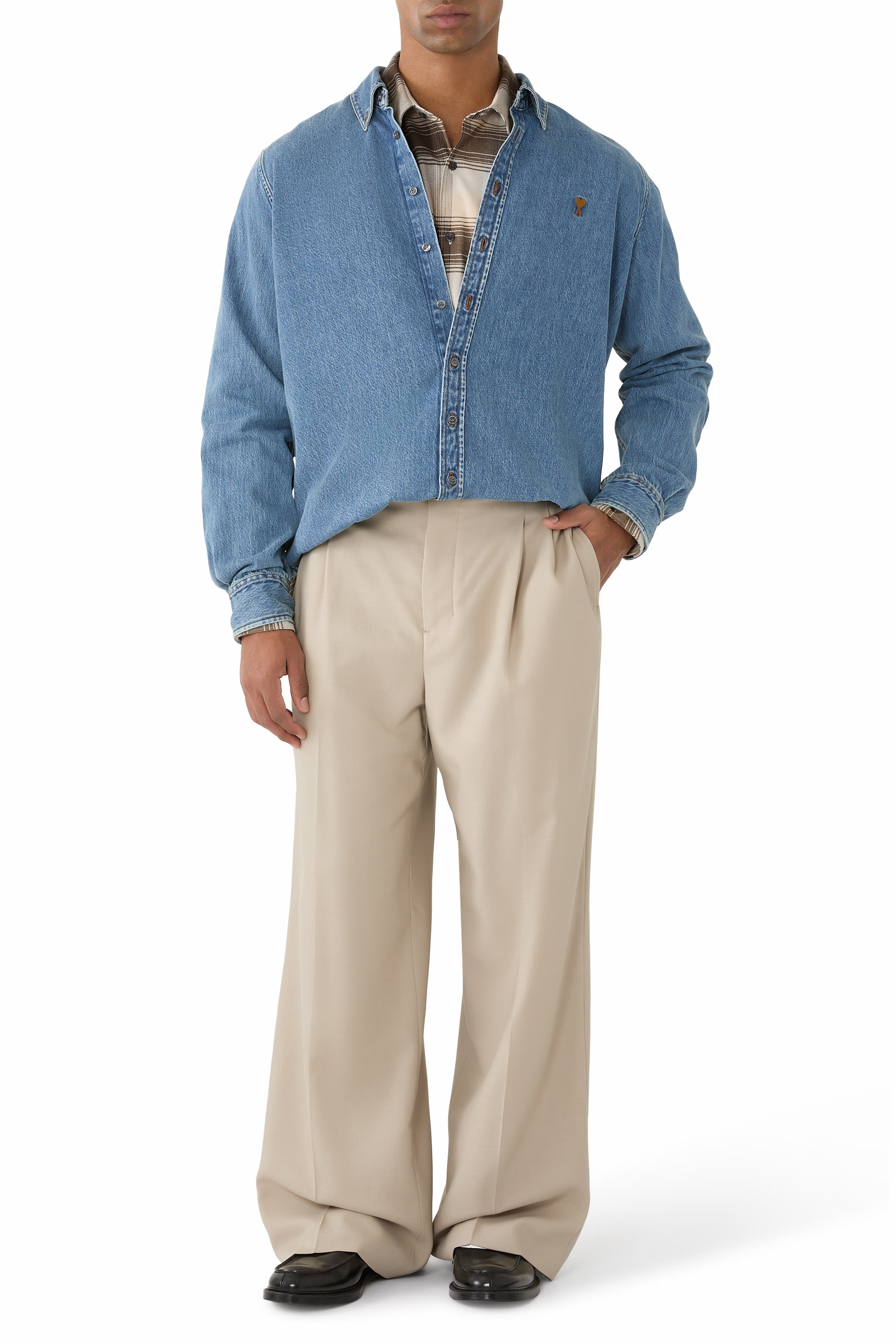  Denim Cotton Ami de Coeur Shirt