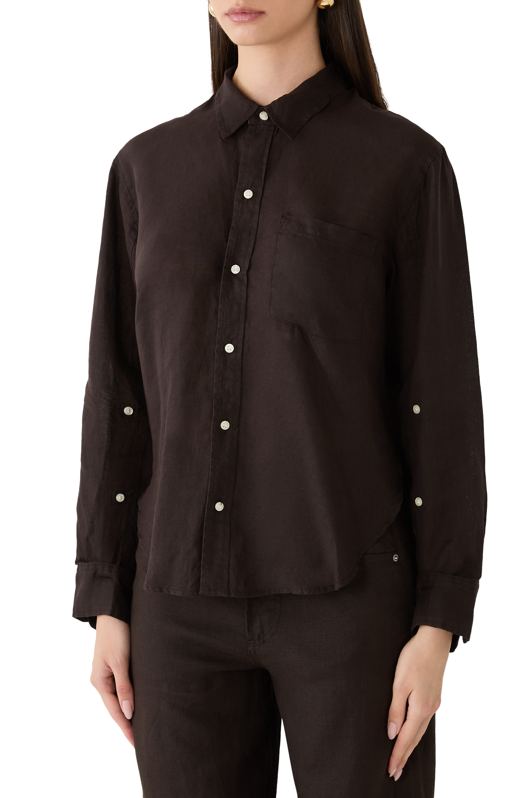 Kayla Shrunken Linen Shirt