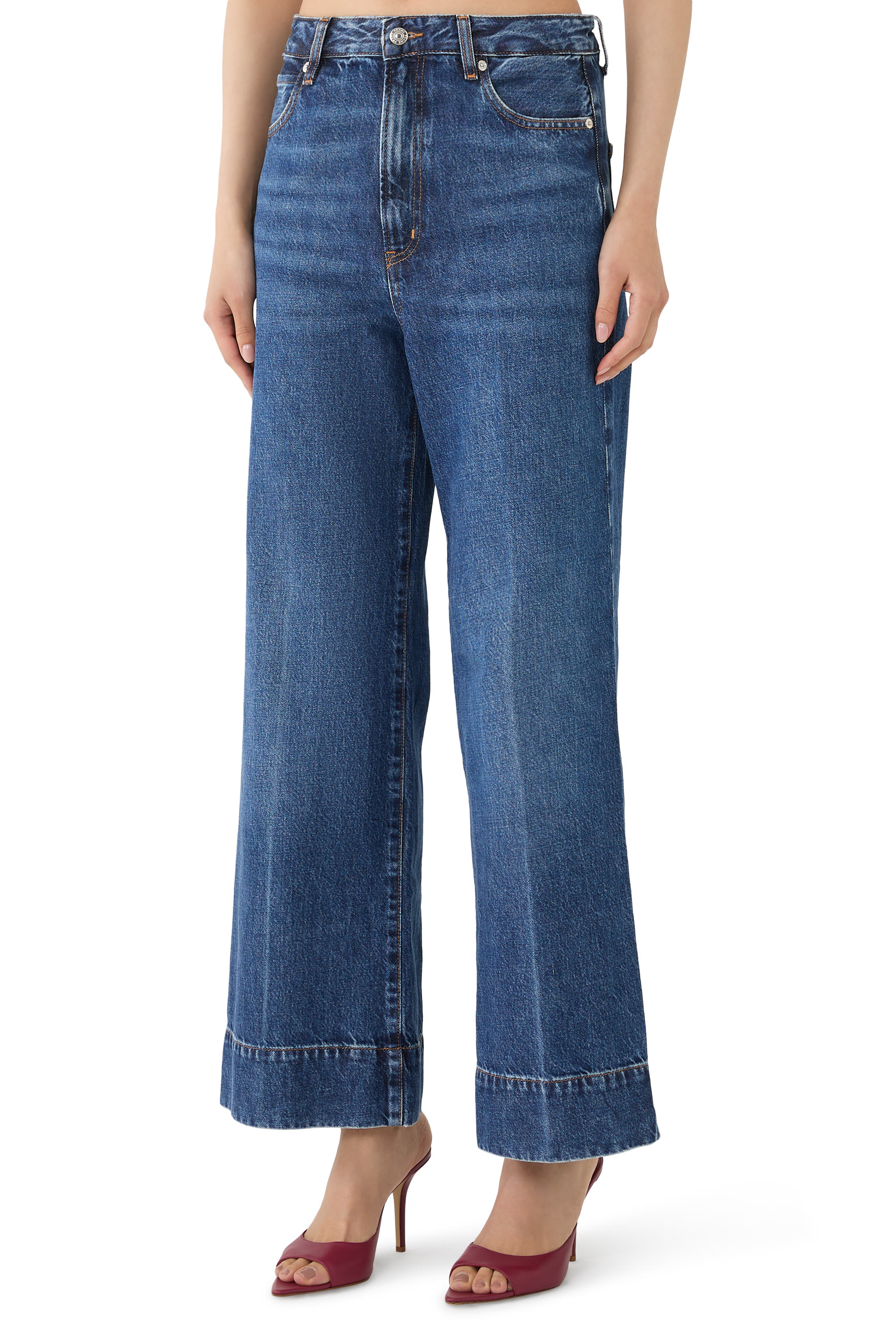 The Pixie Slice Flare Denim Jeans