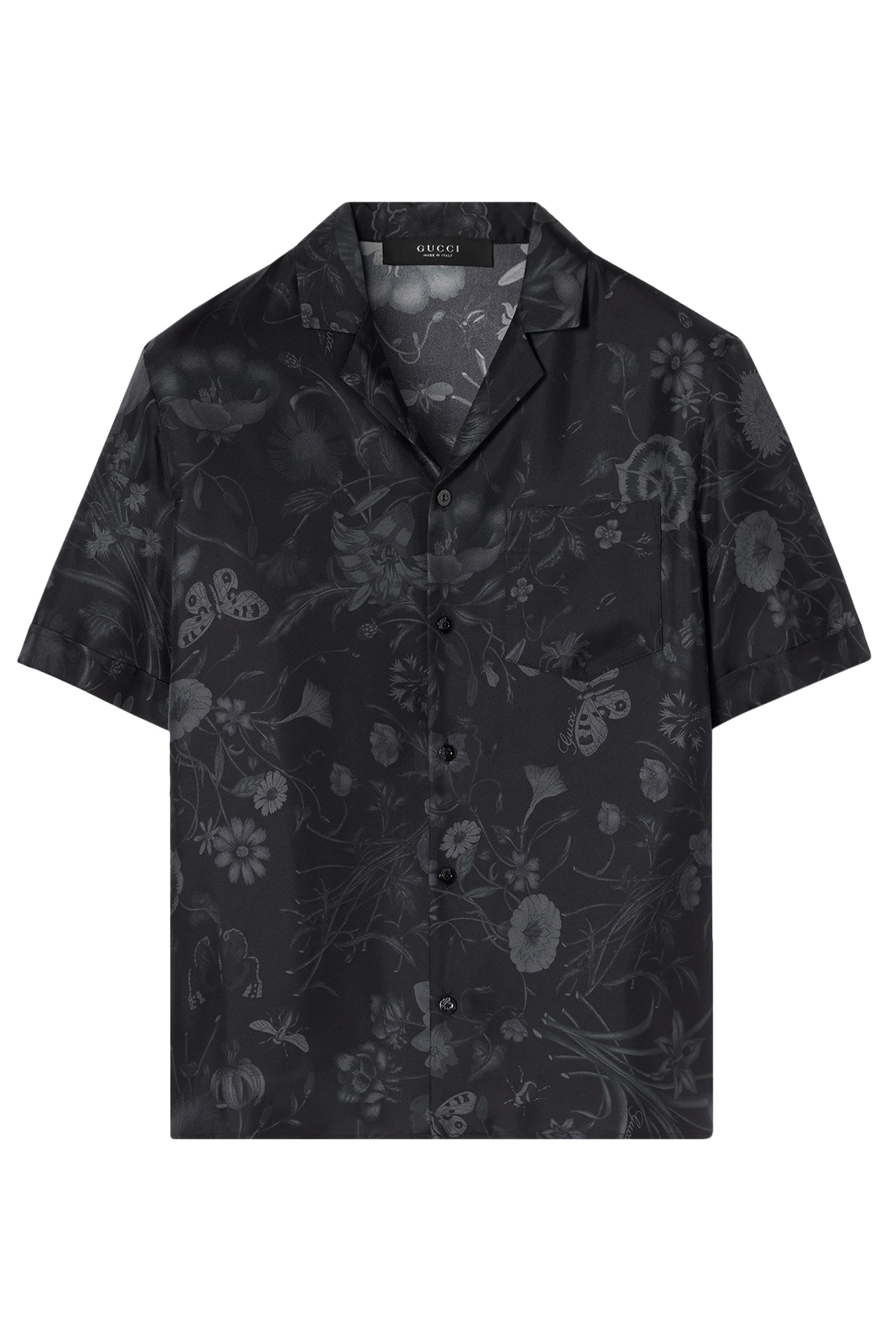 All-Over Flora Print Bowling Shirt