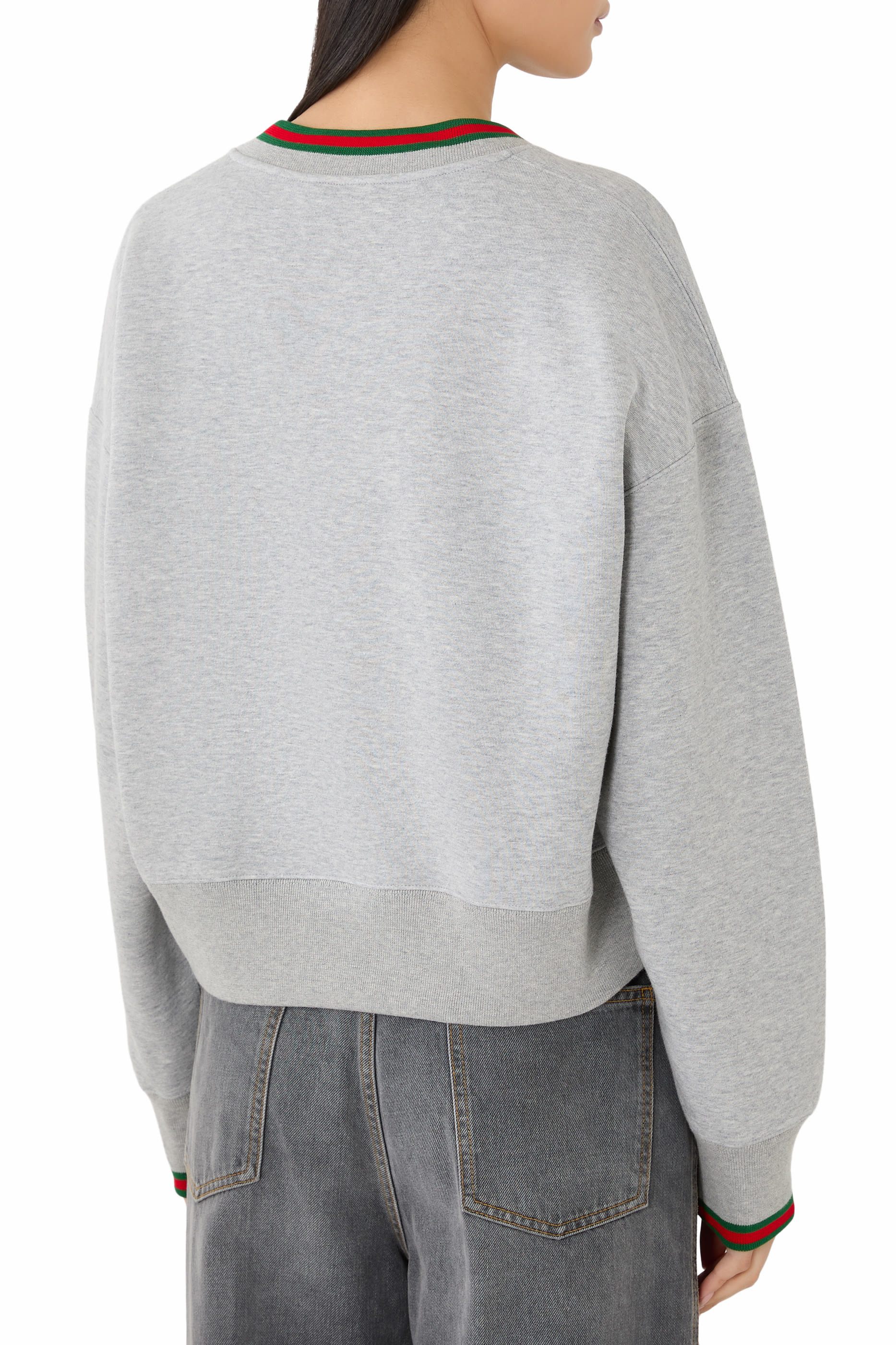 Cotton Jersey Sweatshirt with Web