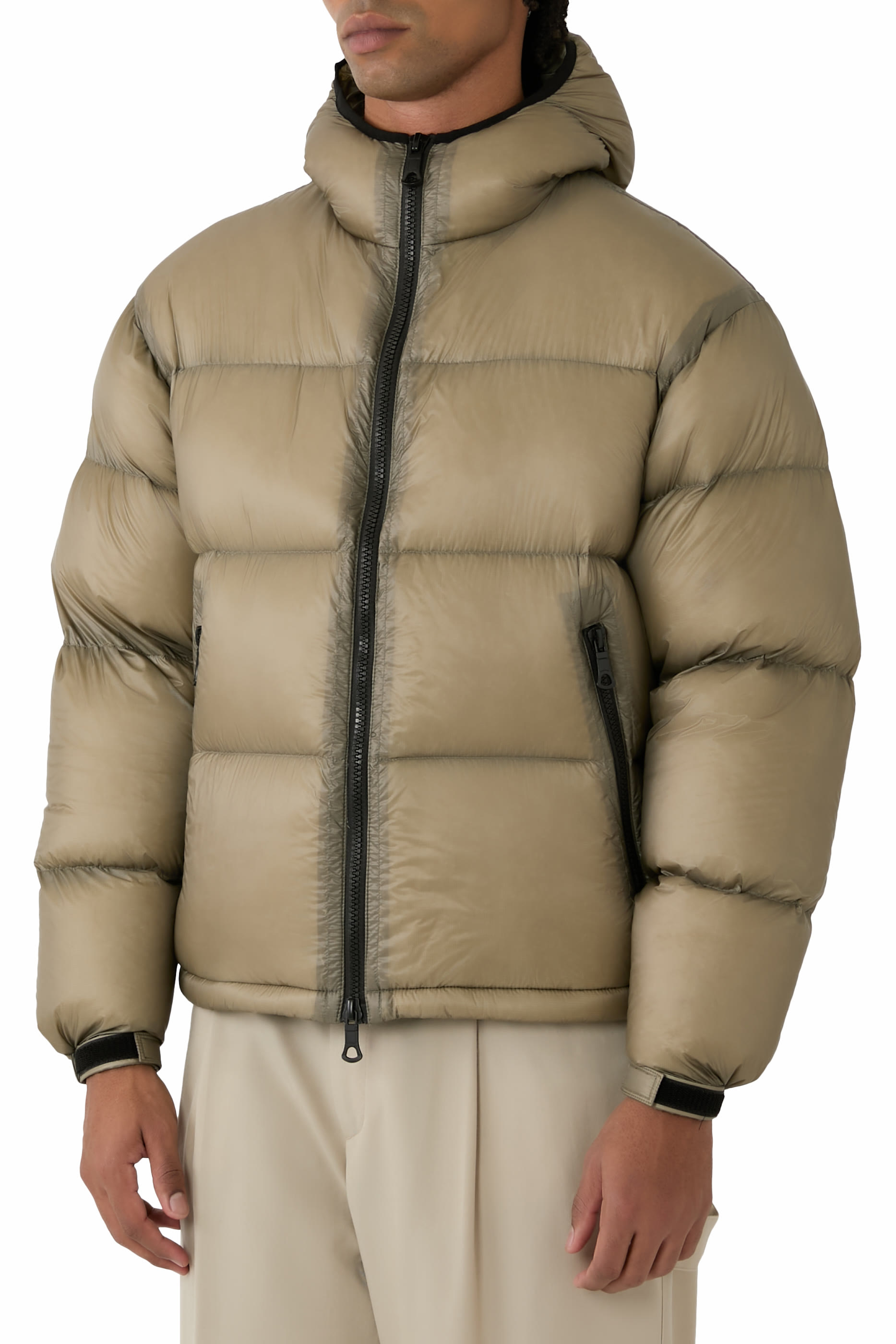 MKI Translucent Hooded Bubble Jacket