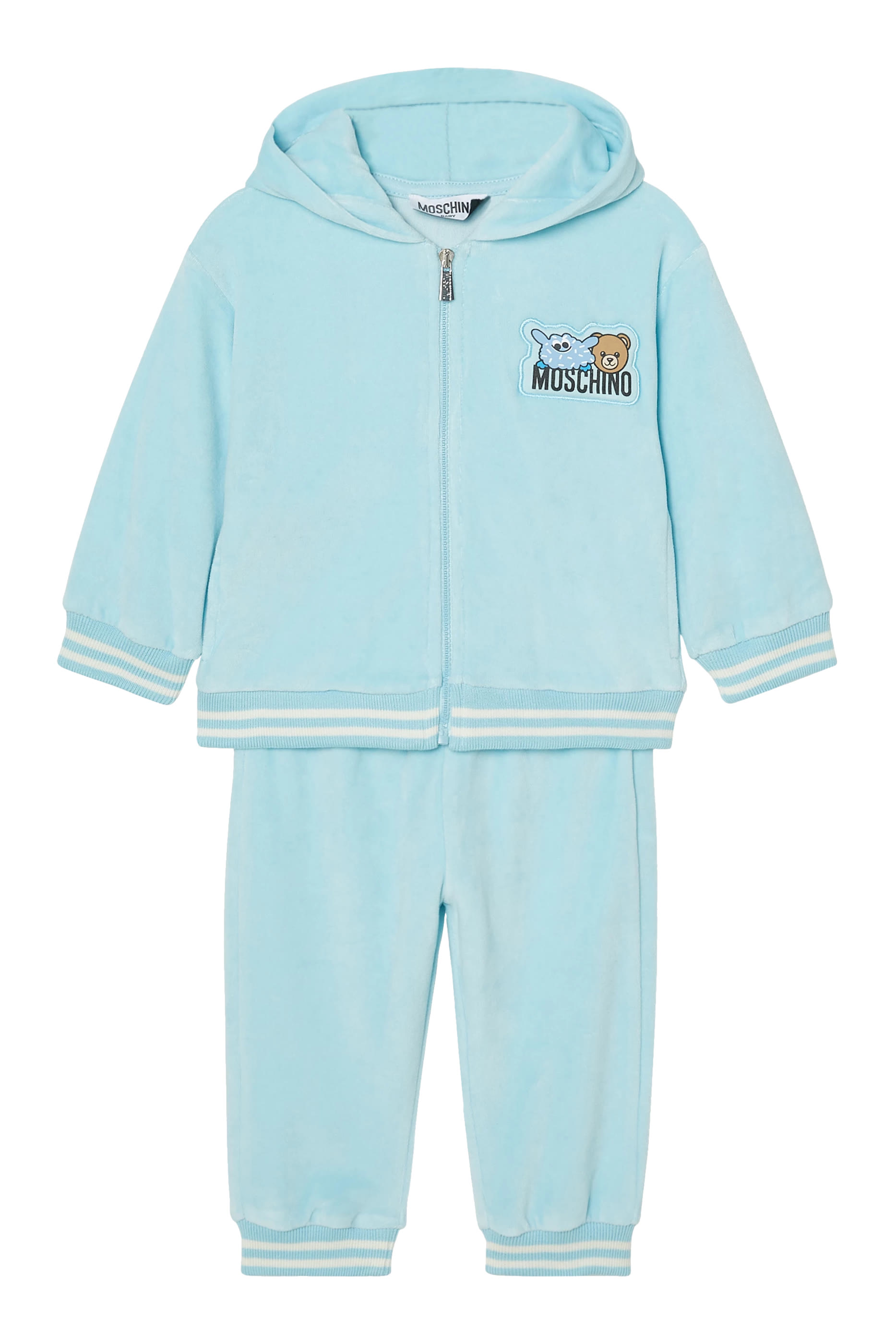 Kids Teddy & Monster Friends Hooded Jersey Tracksuit Set 