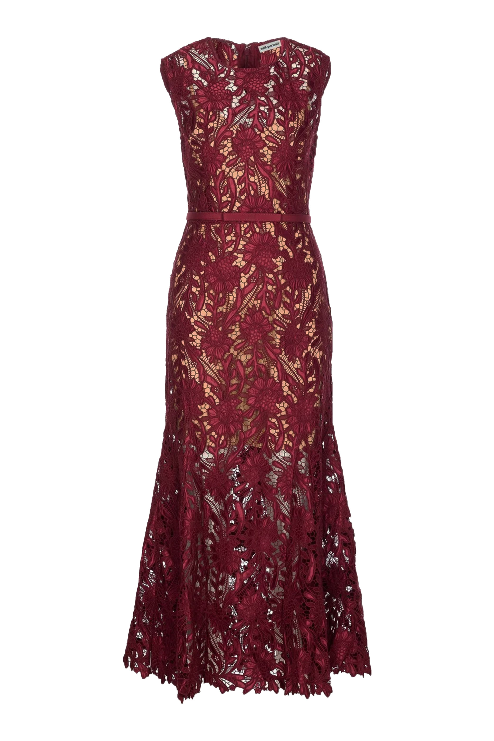 Guipure Lace Midi Dress