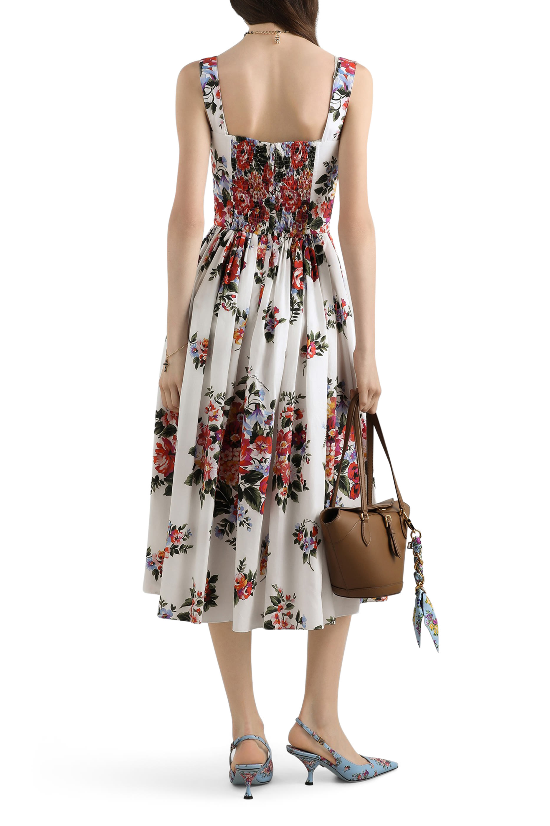 Floral-Print Midi Dress