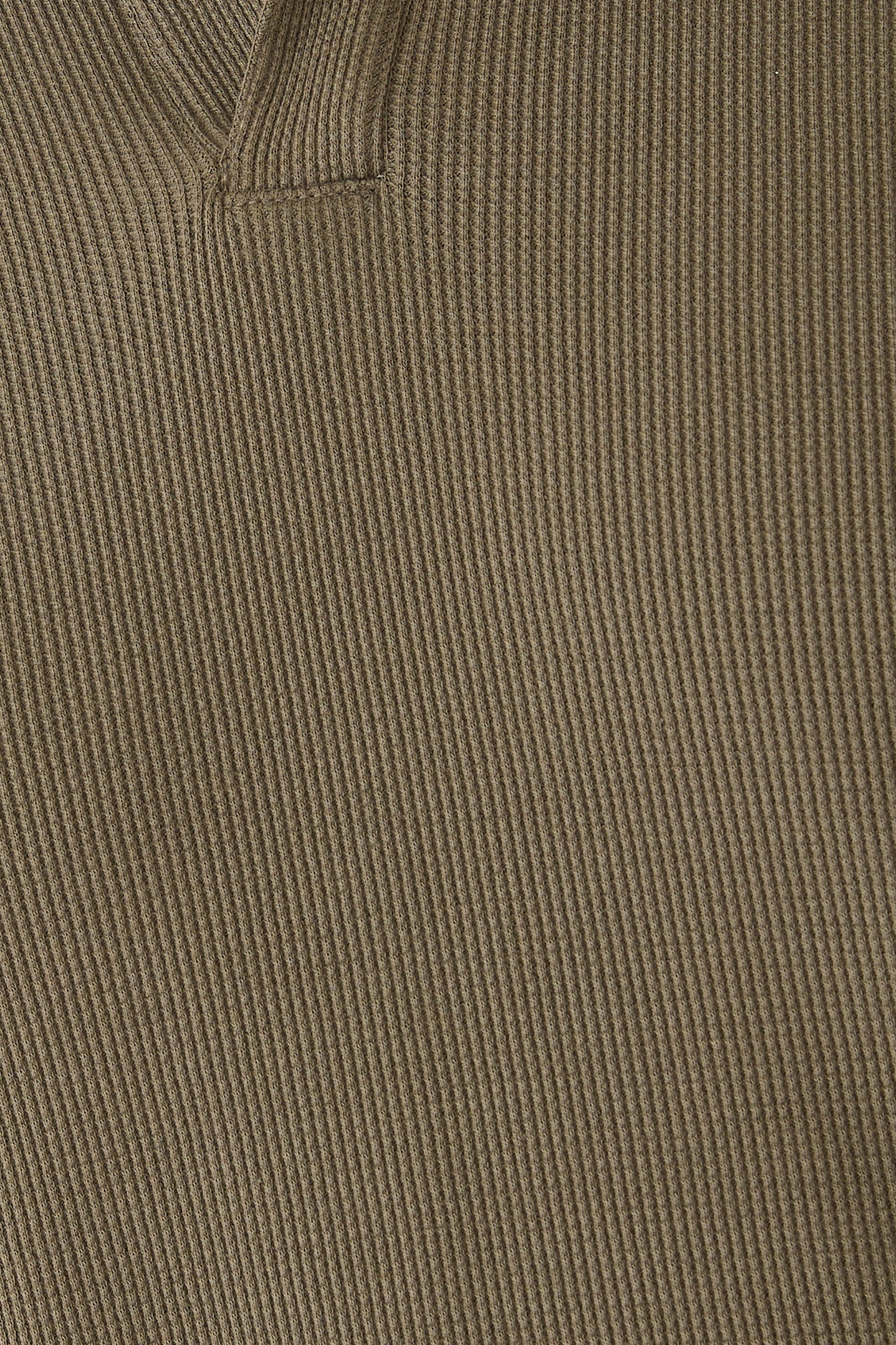 Waffle-Knit Cotton Polo Shirt