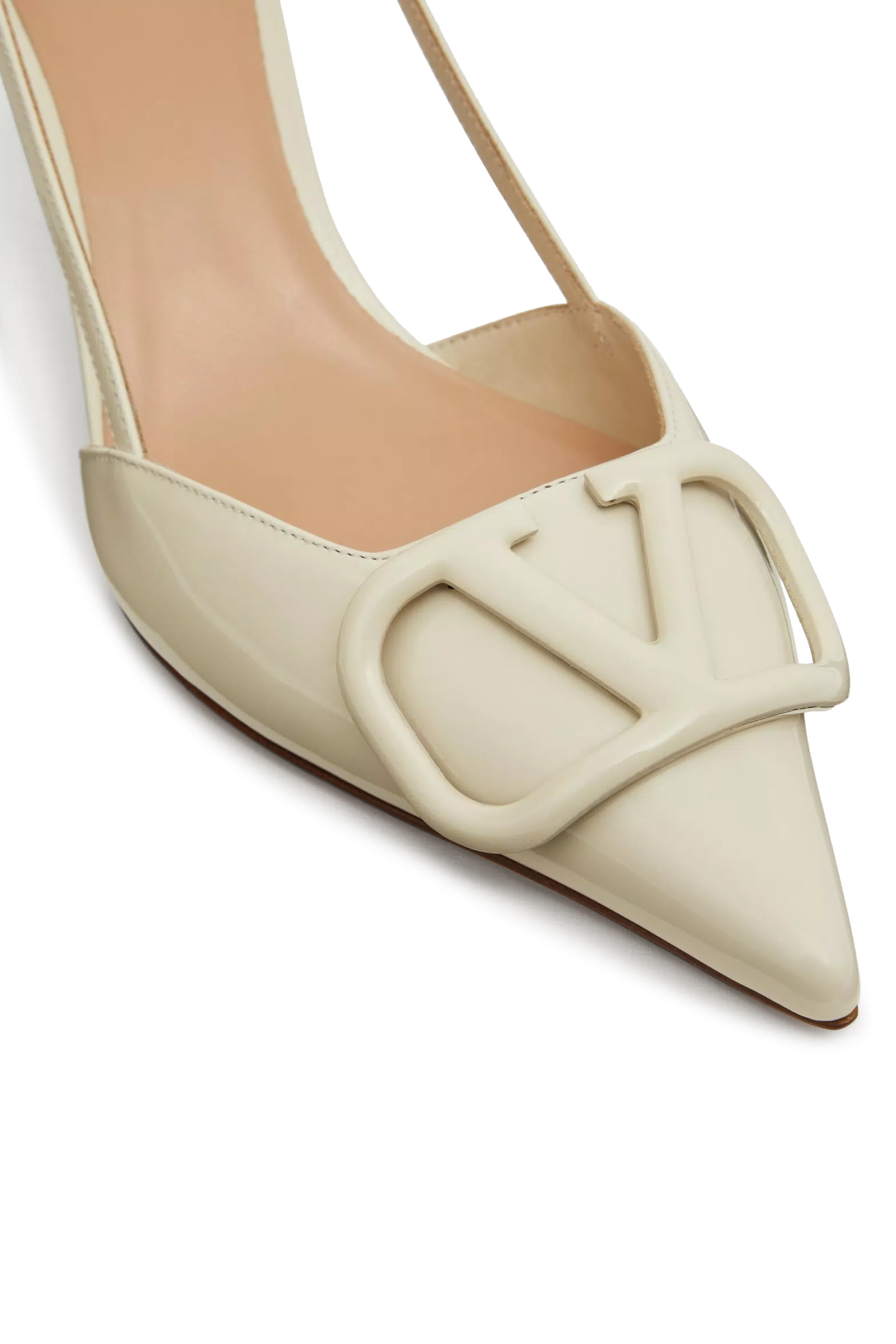  VLogo Signature Patent Leather 80 Slingback Pumps
