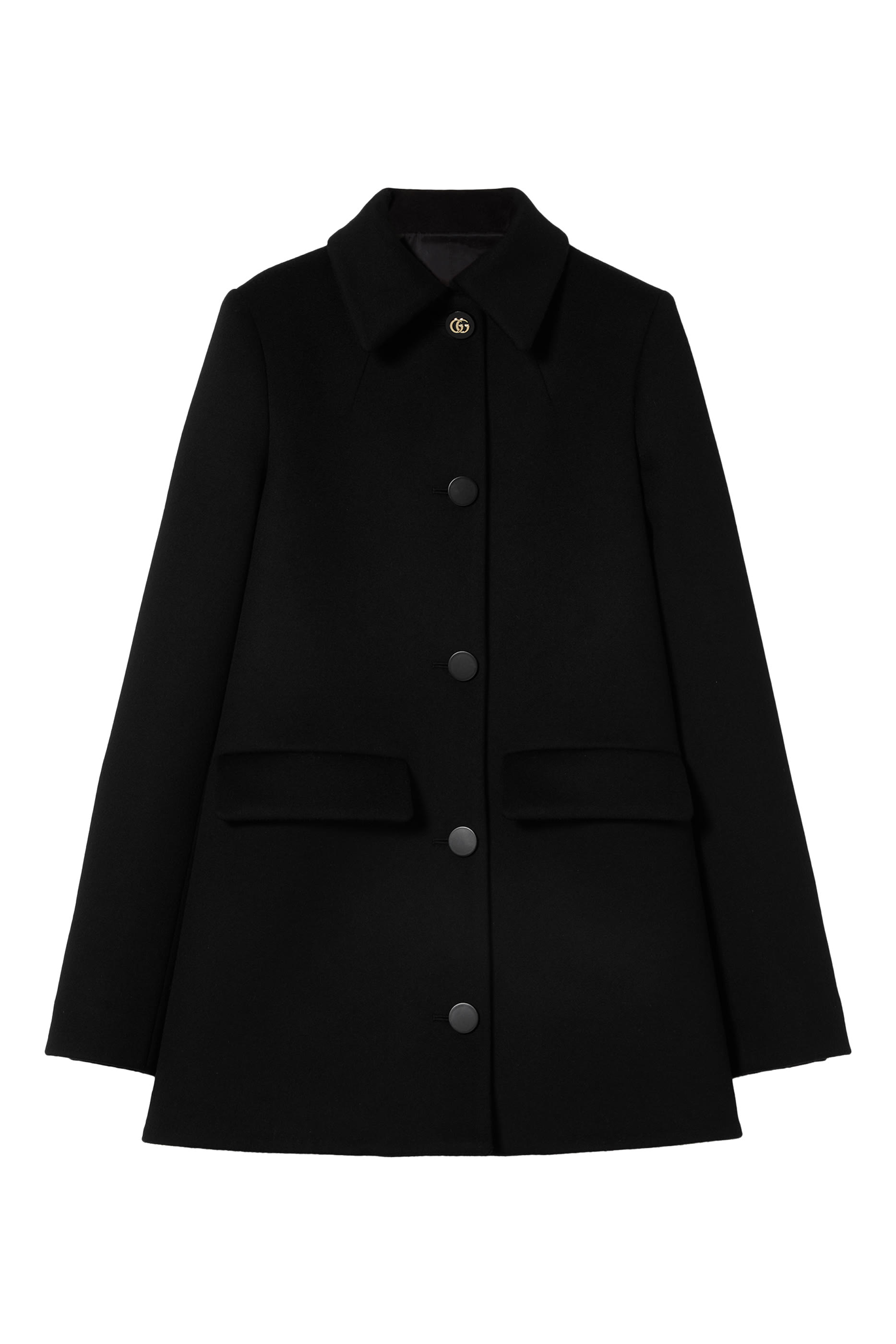 Wool Coat with Horsebit Buttons
