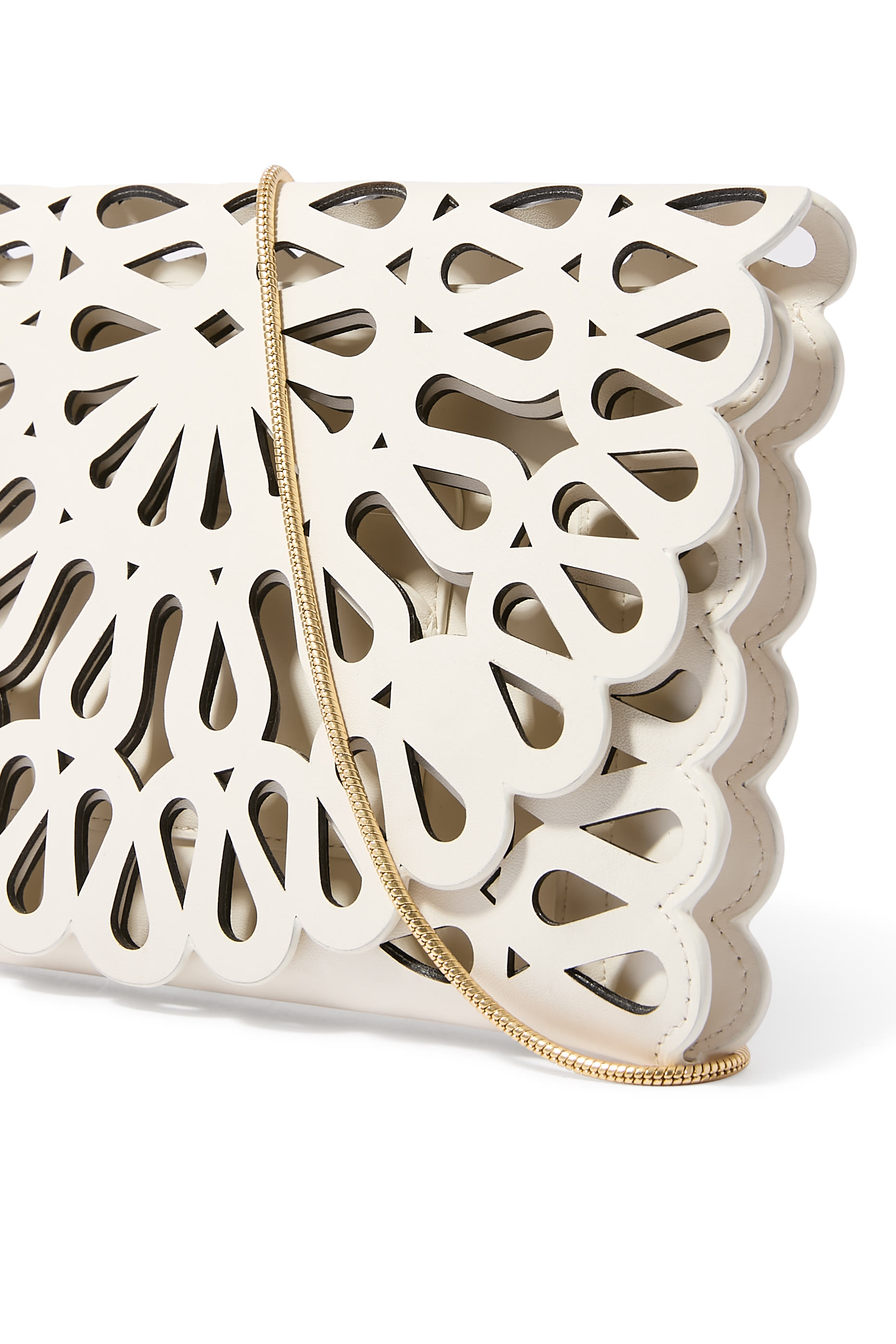  McCall Laser Cut Leather Clutch