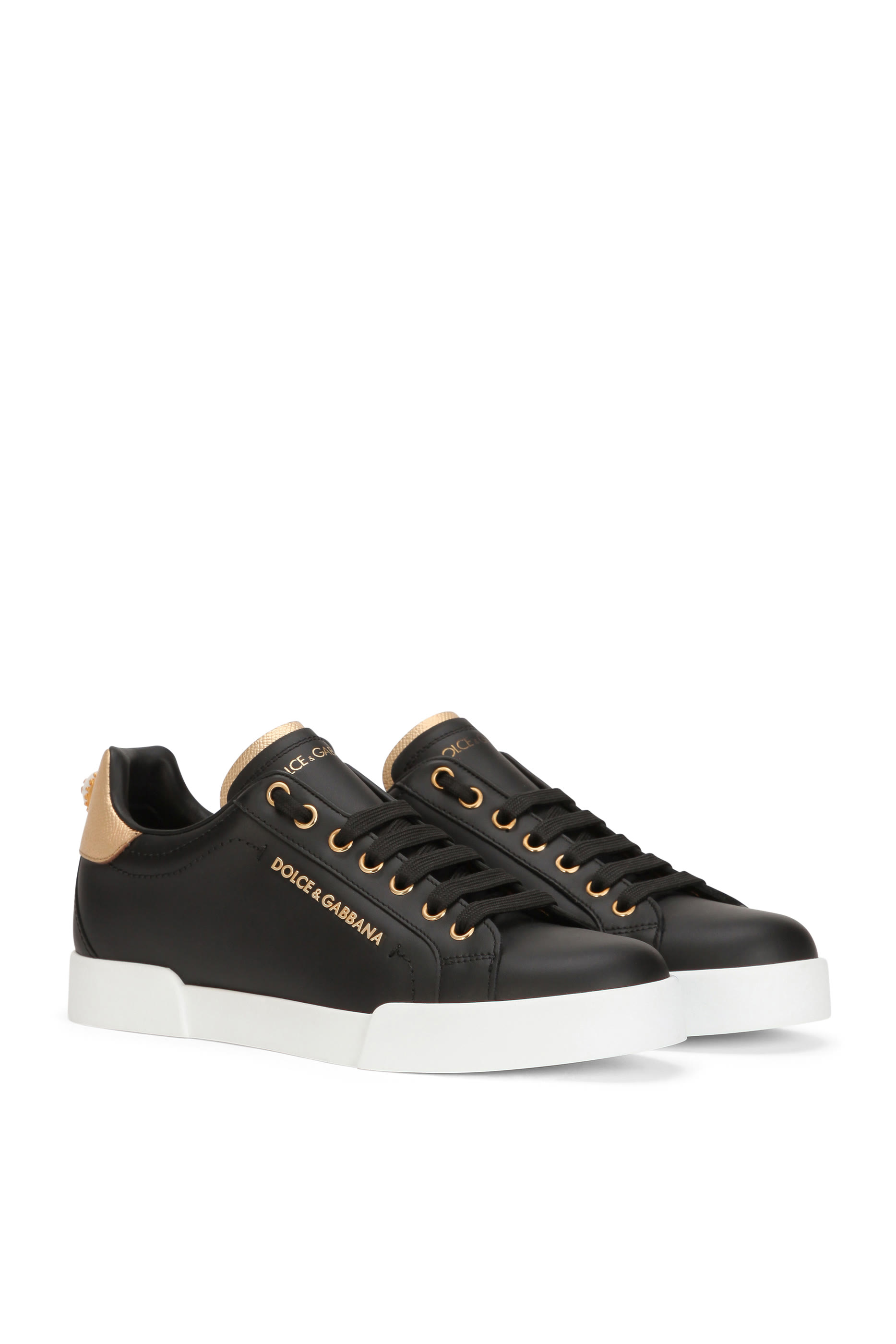 Calfskin Nappa Portofino Sneakers with Lettering