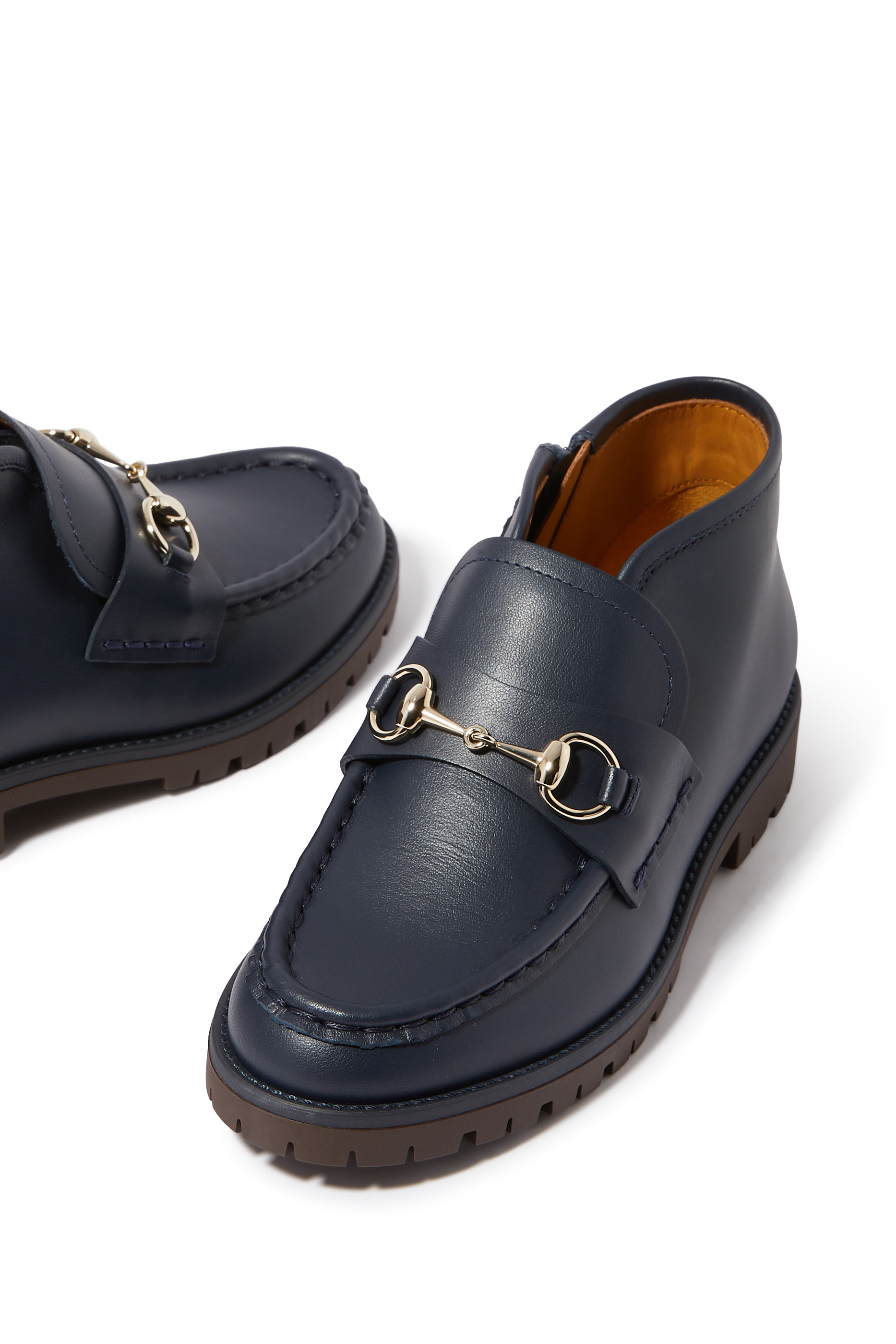 Kids Horsebit Leather Boots