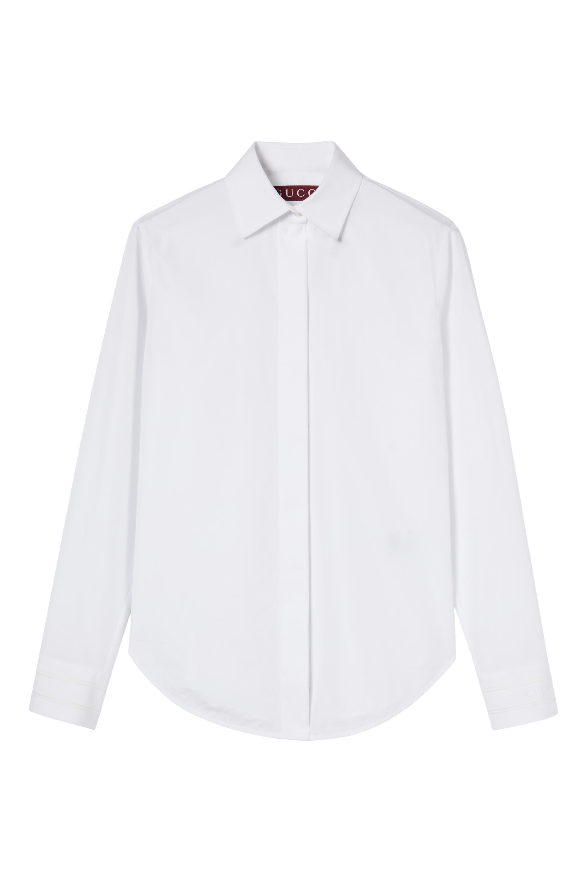 Logo Embroidered Cotton Poplin Shirt