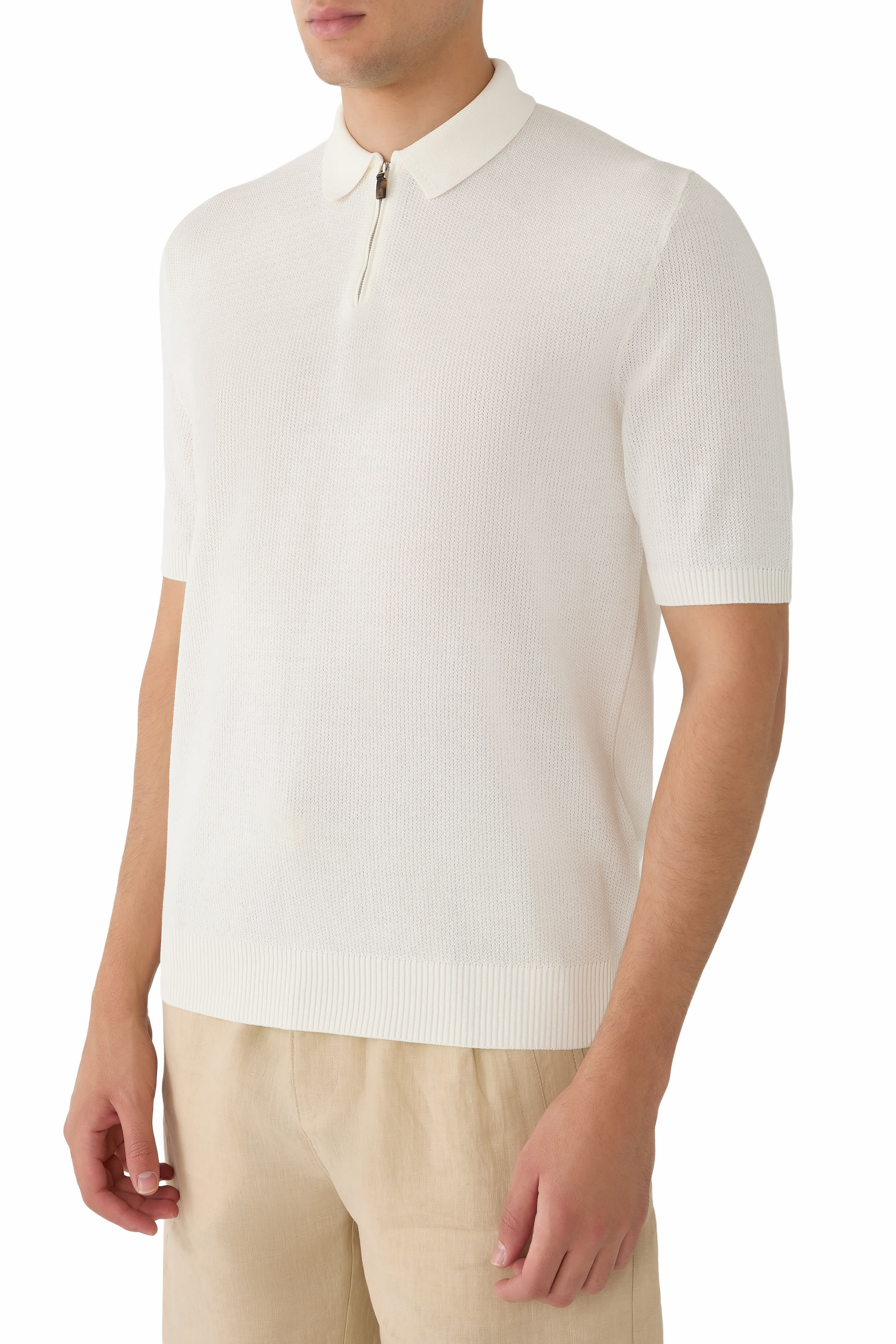 Half Zip Polo T-Shirt