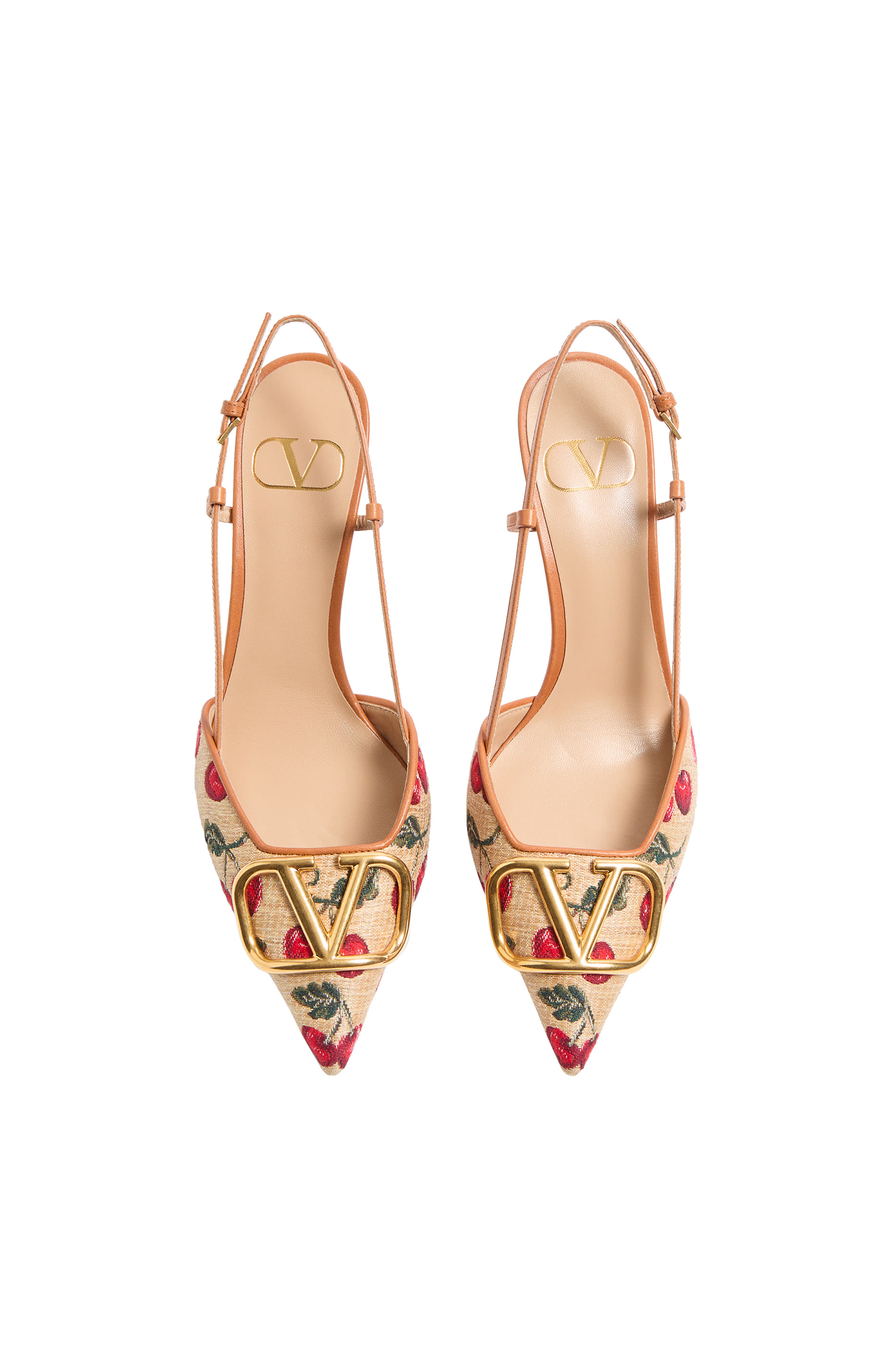  VLogo Signature 80 Slingback Pumps in Cherryfic Pattern