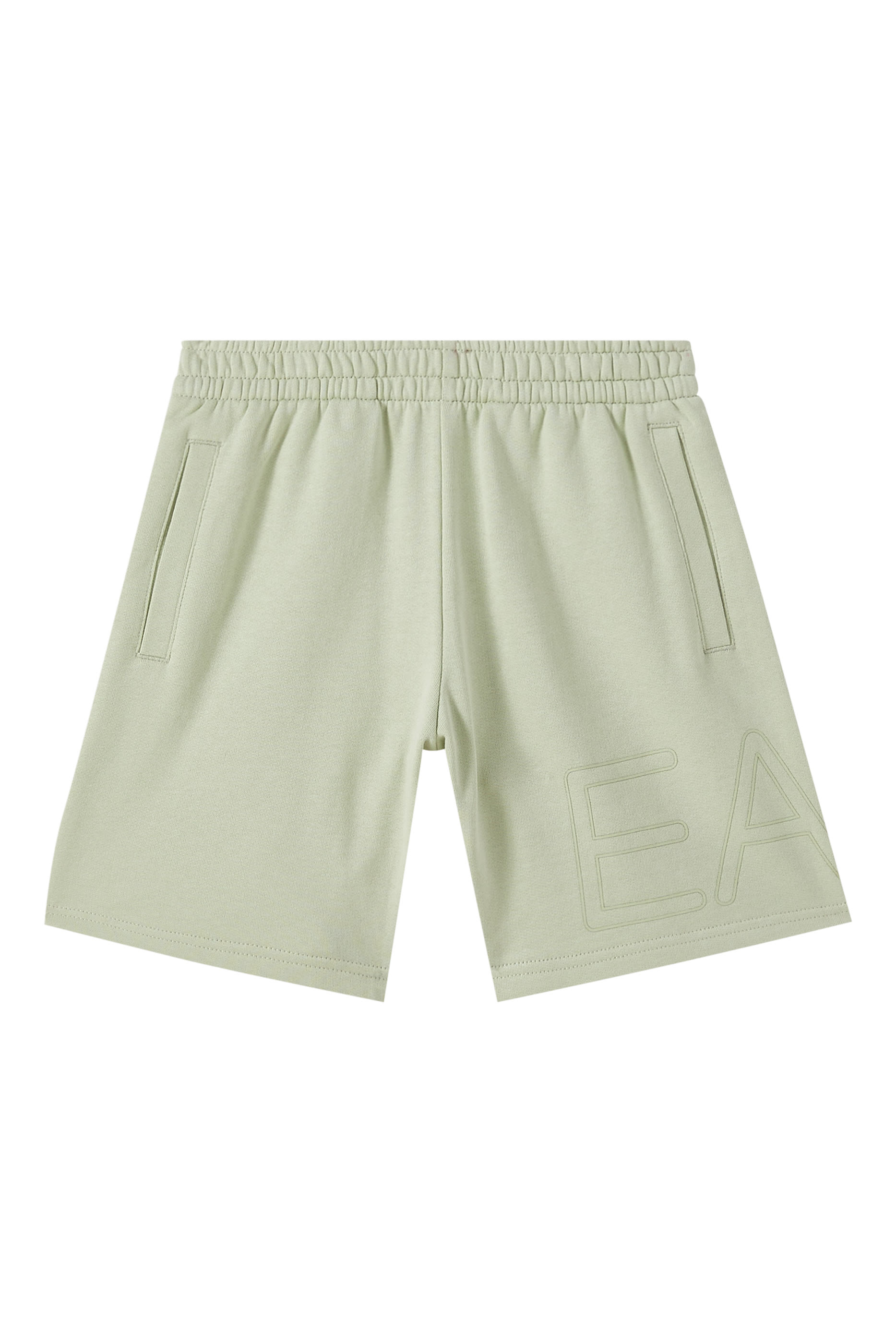 Kids EA7 Train Logo Series Shorts