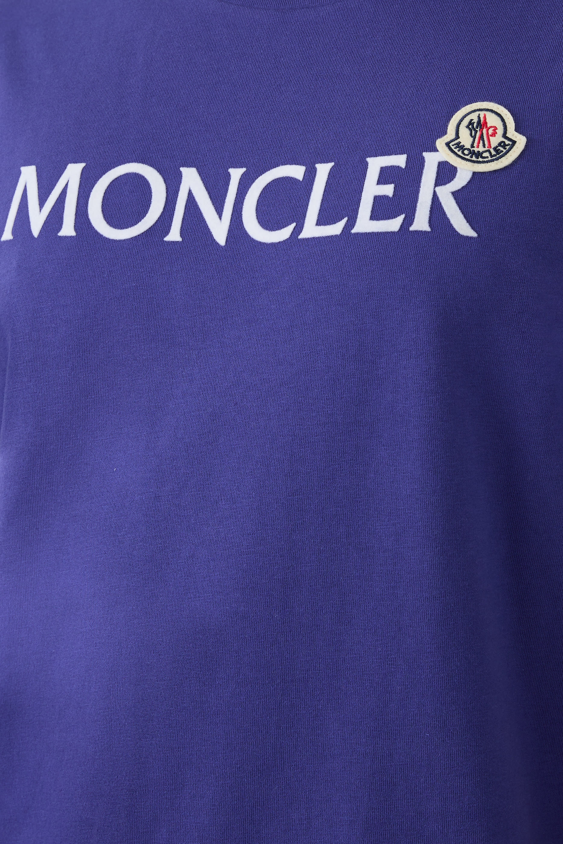 Flocked Logo Cotton T-Shirt