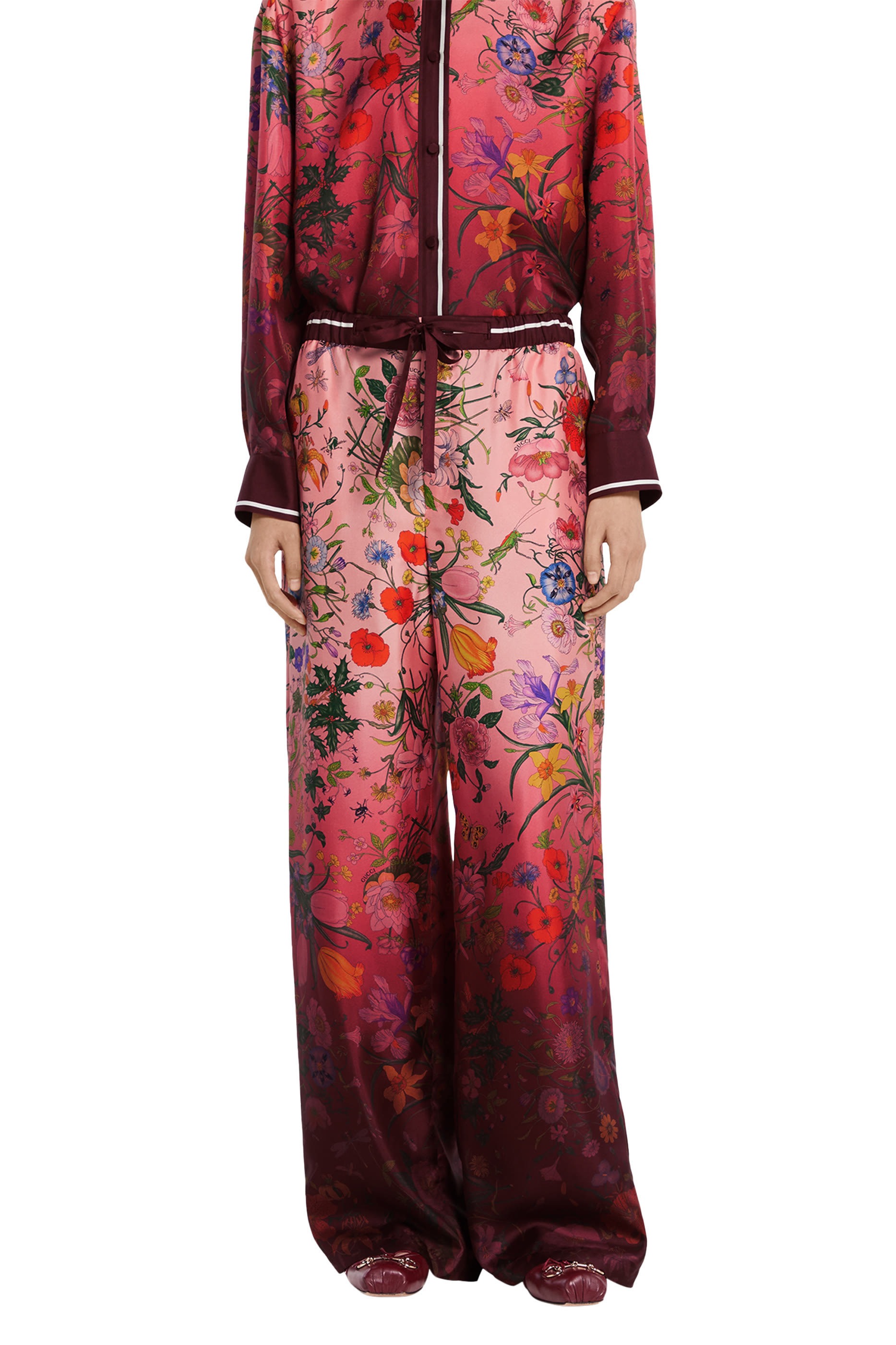 Printed Silk Pants
