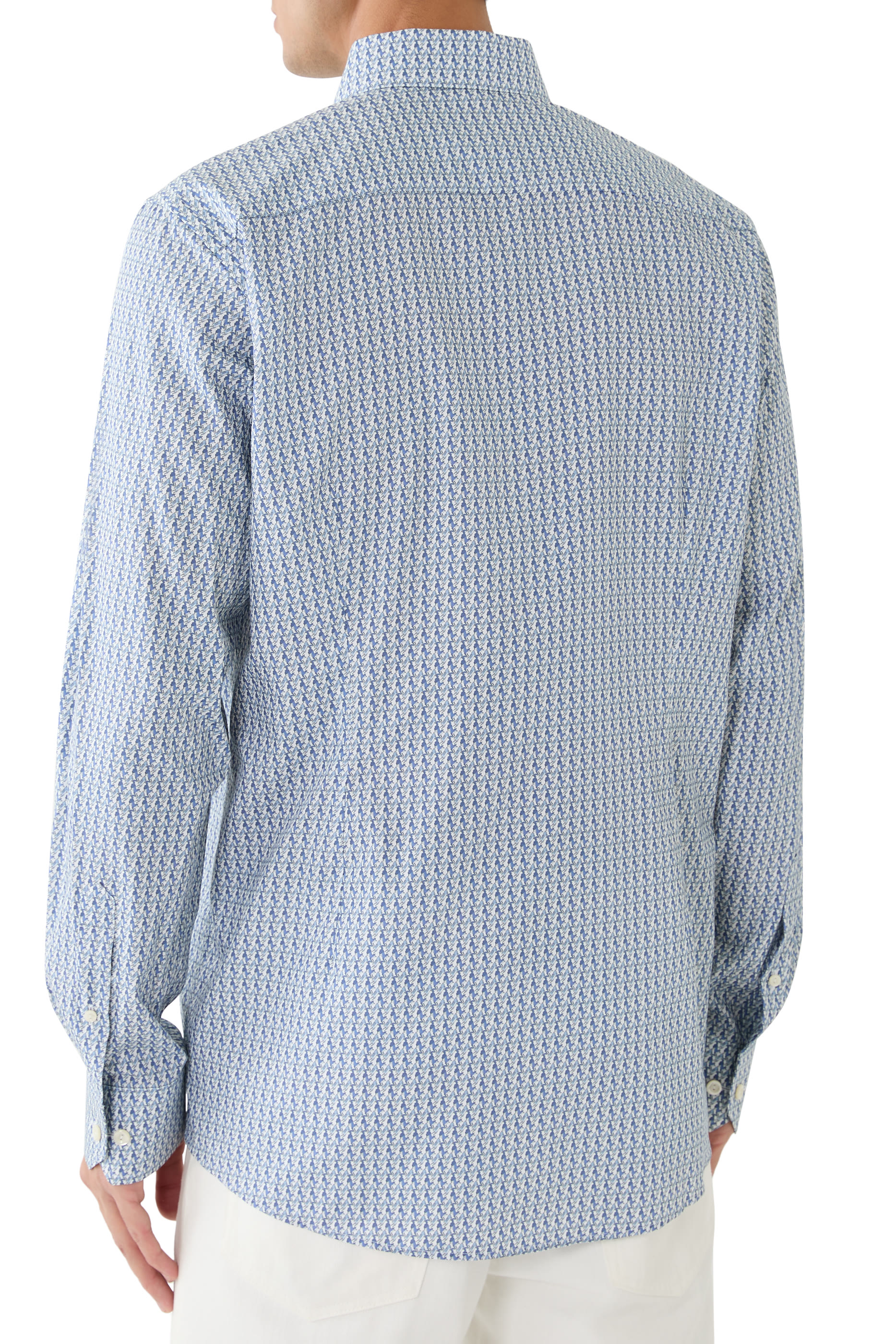 Micro Motif Print Shirt