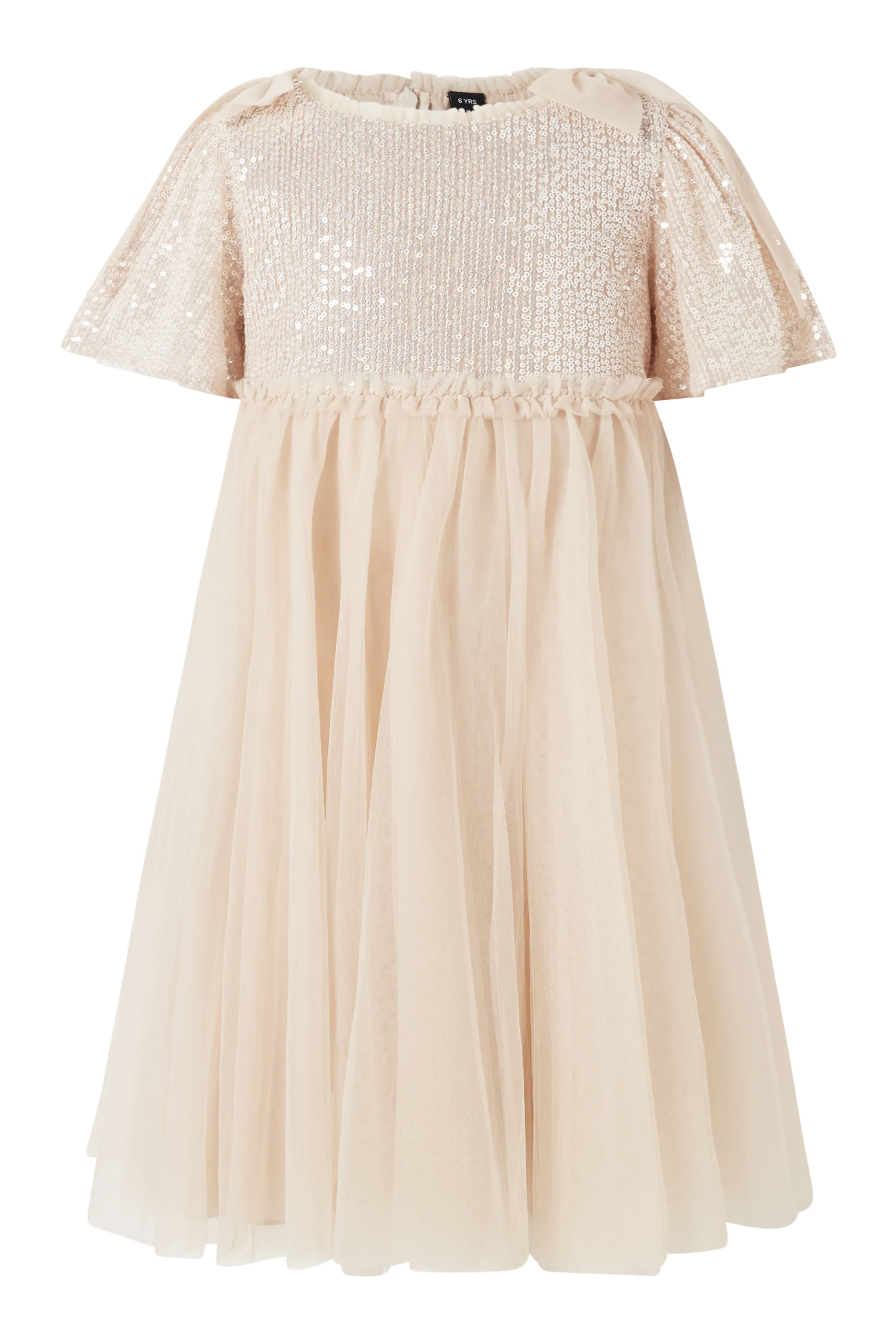 Kids Paloma Sequin Bow Dress