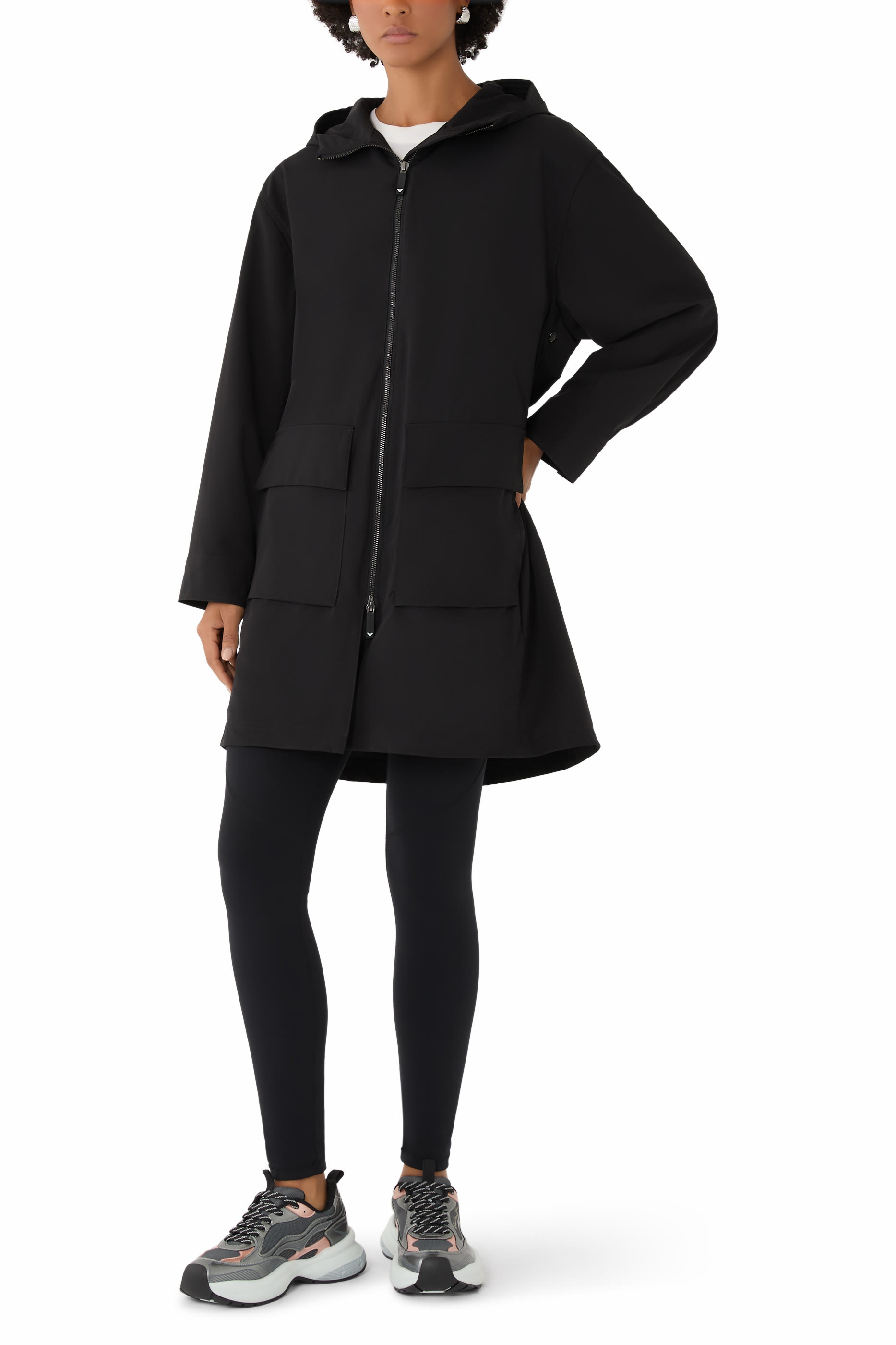 Mesh Sneakers with Laminated Details & Signature Logo