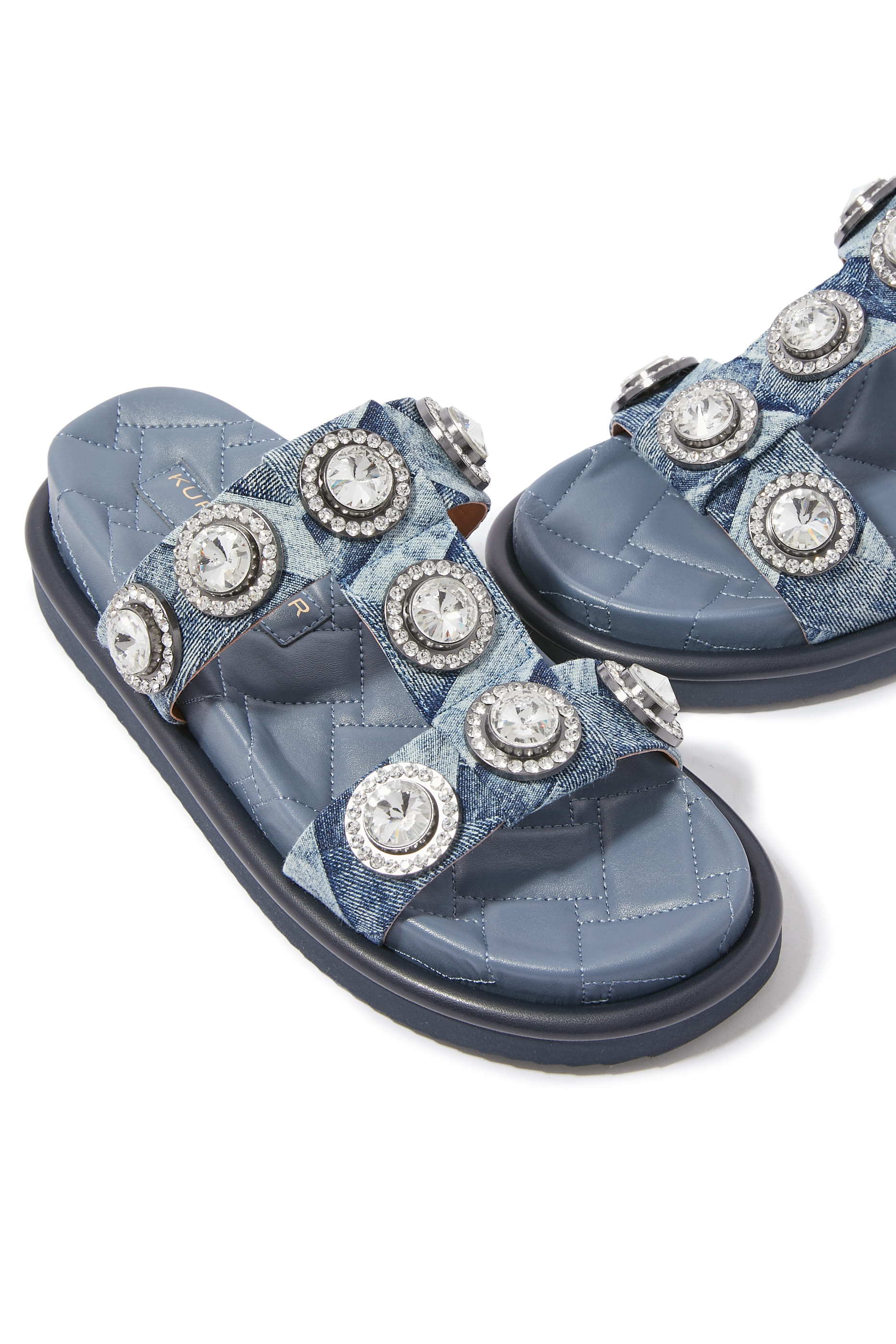 Orson Crystal Denim Sandals