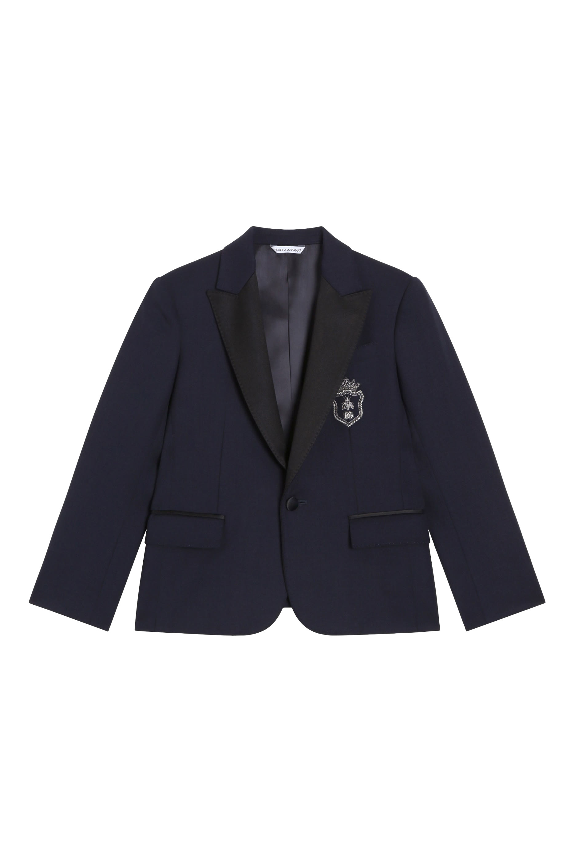 Kids Single-Breasted Jacket in Bi-Stretch Sallia