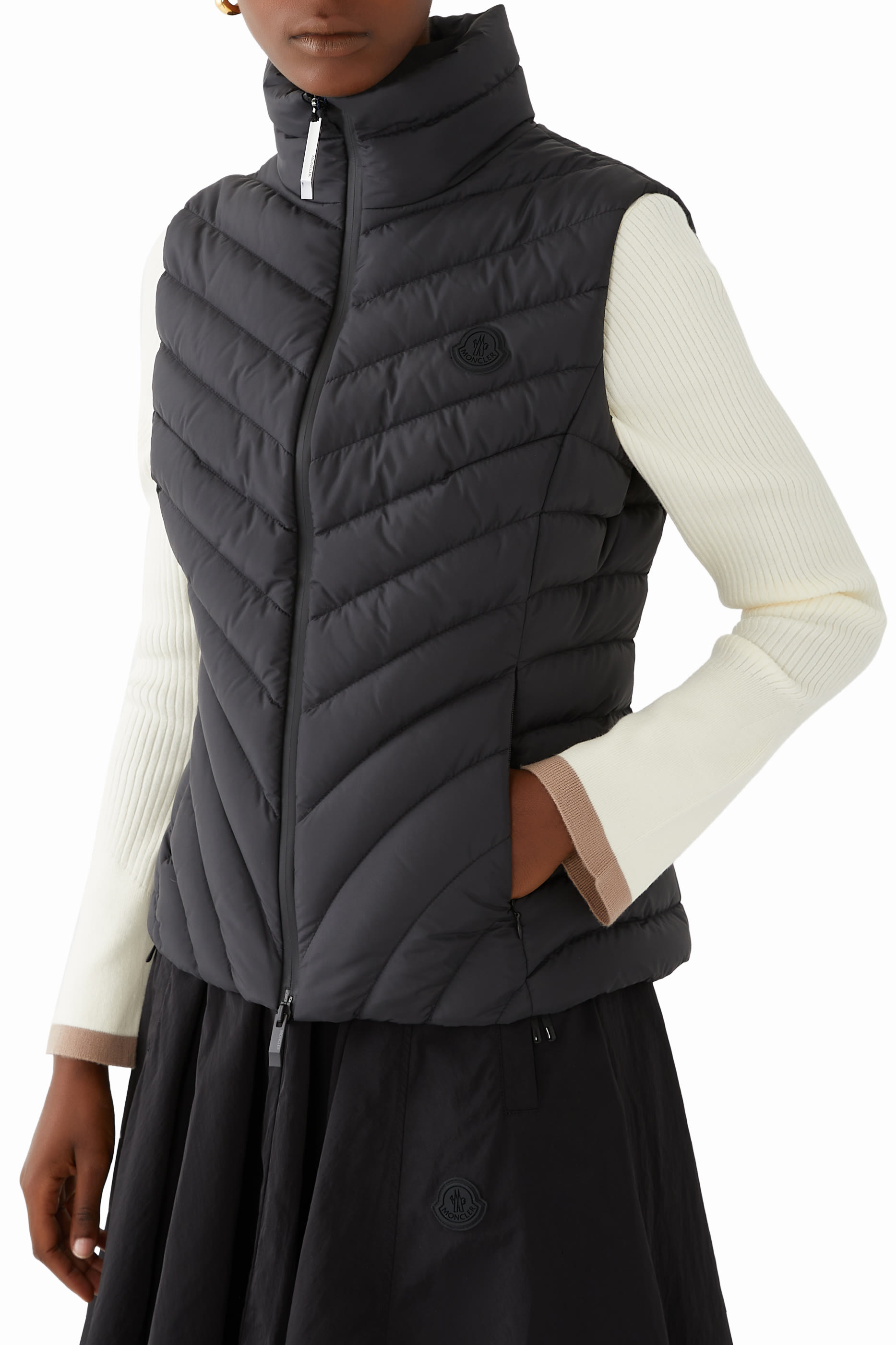 Granes Diagonal-Quilted Down Vest