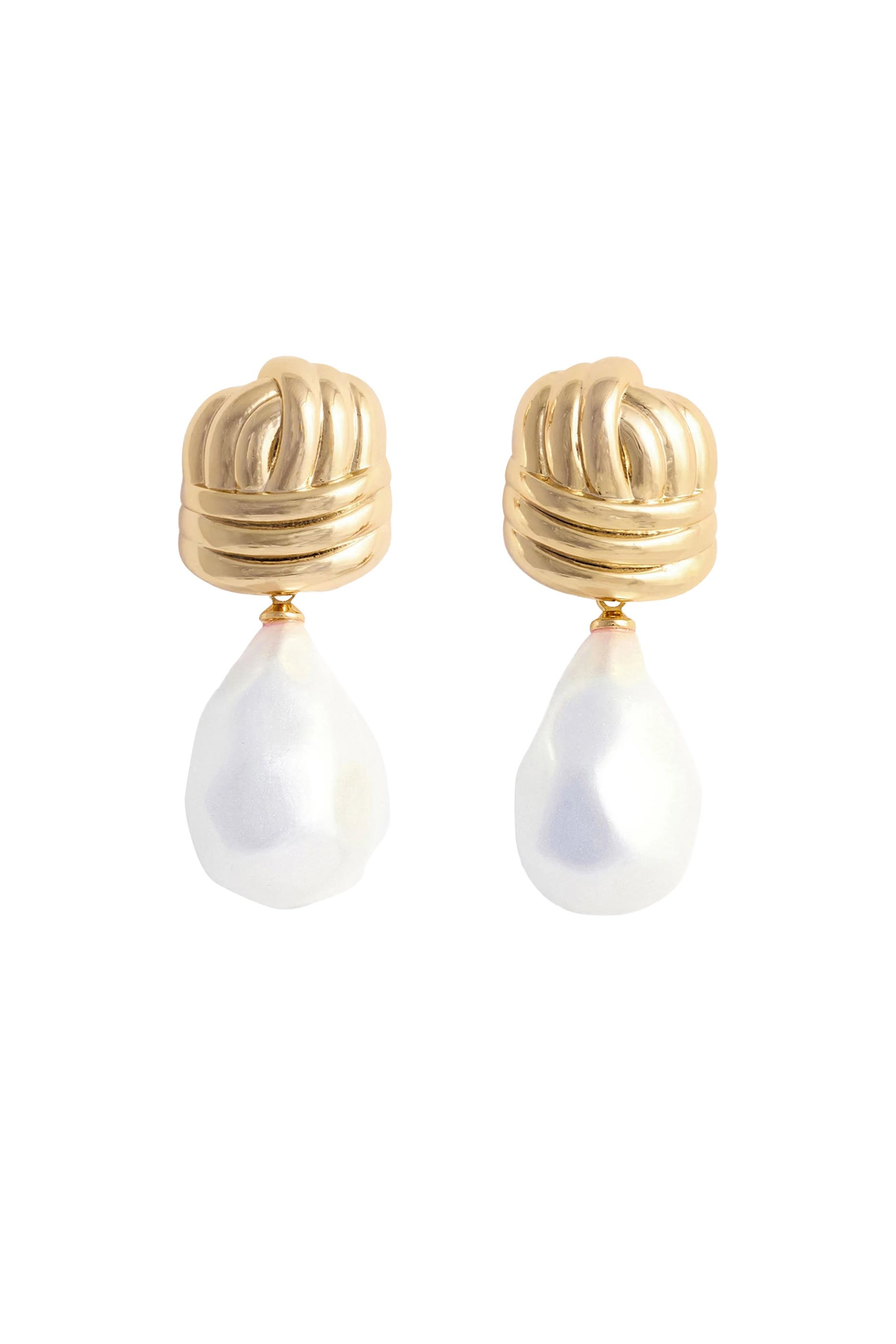 Knot Pearl Earrings