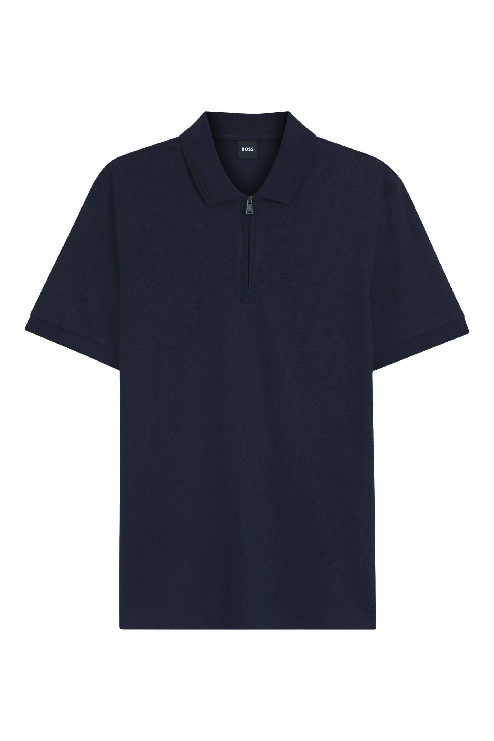 Zip Placket Polo Shirt