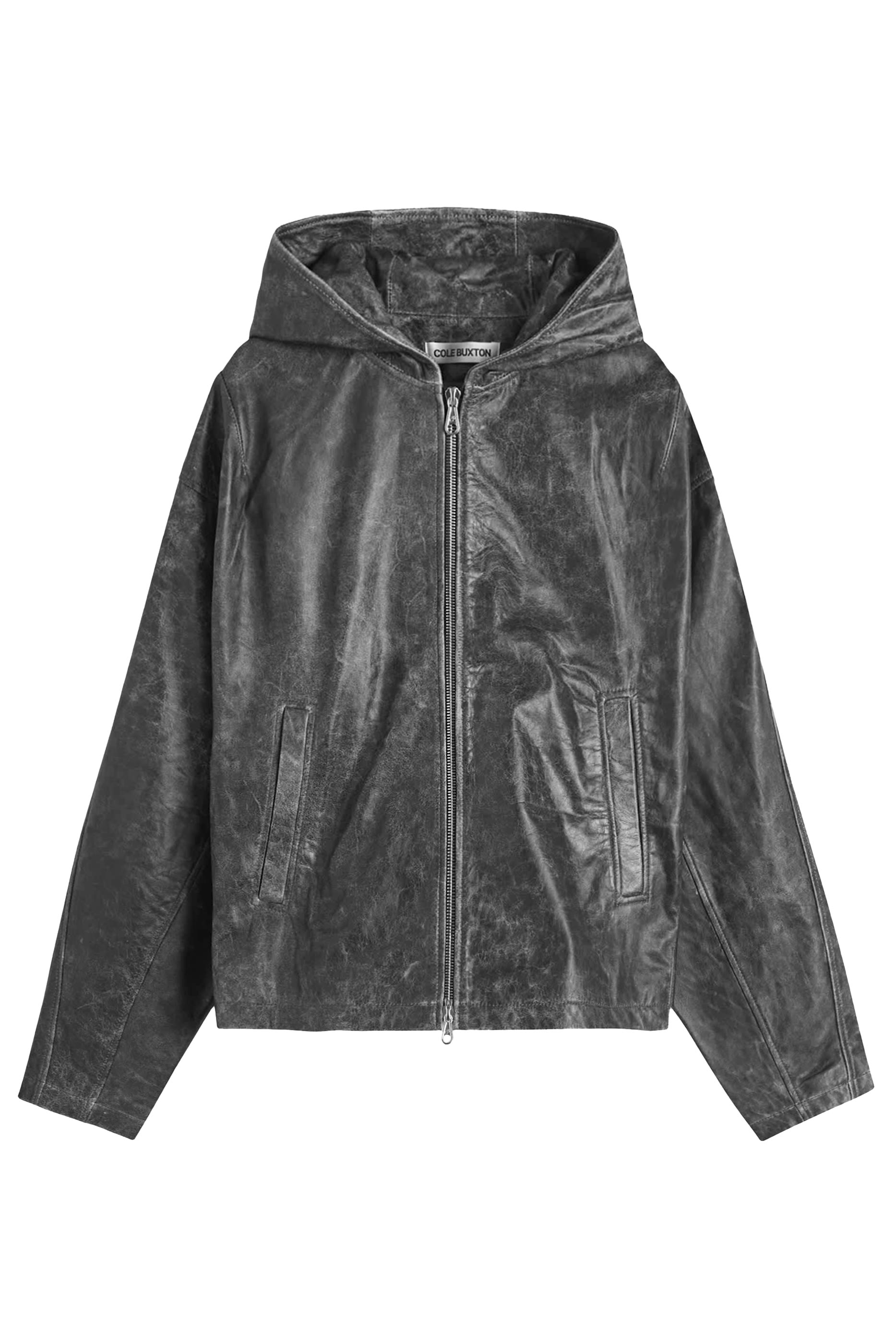 Hooded Leather Jacket