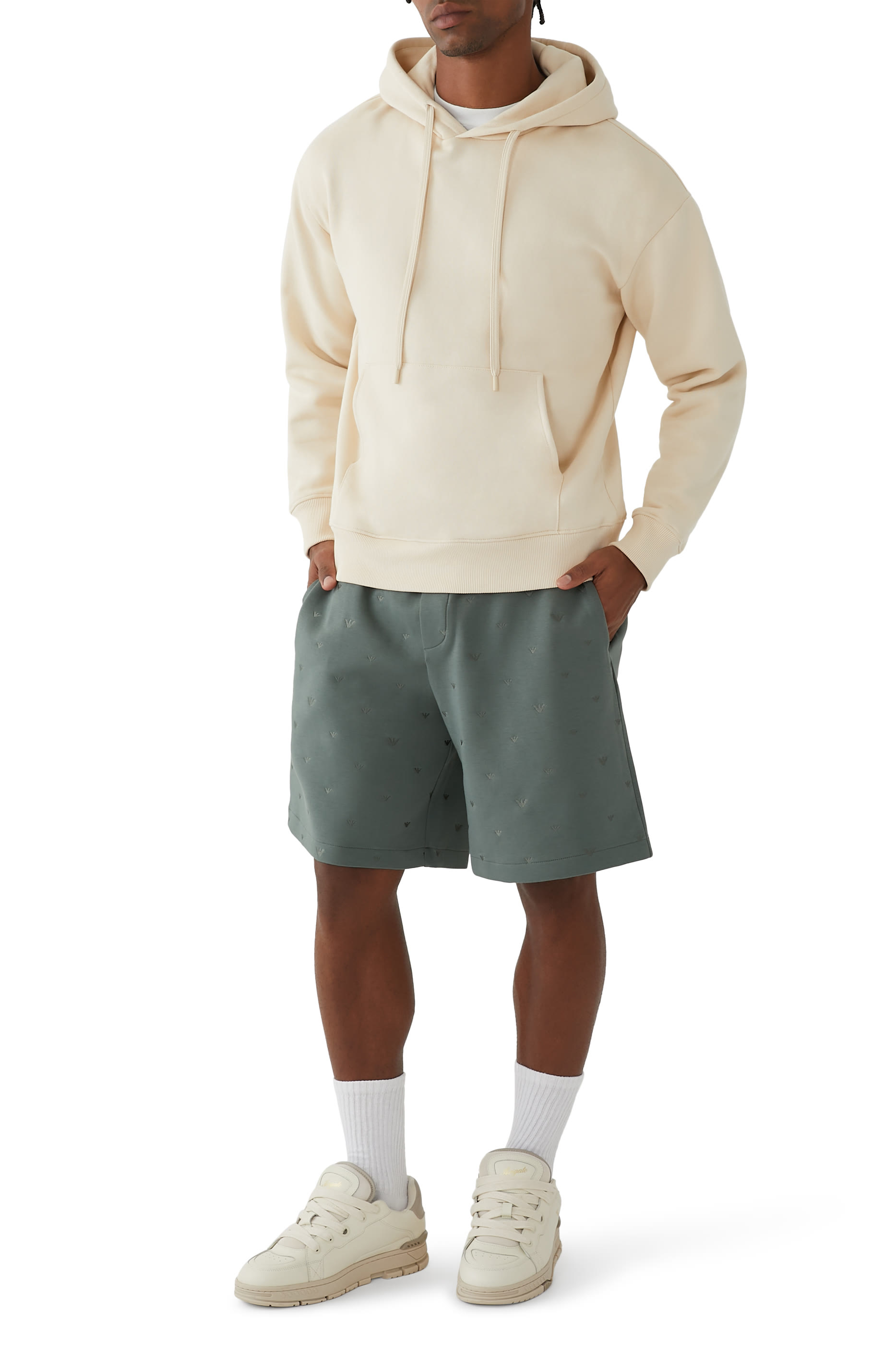 All-Over Eagle Logo Jersey Shorts