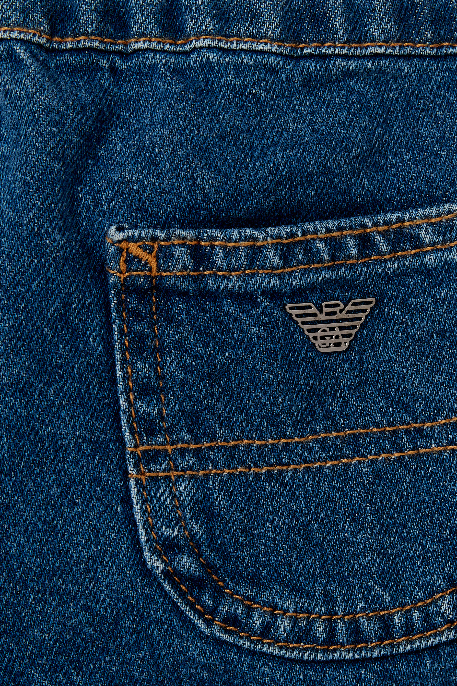 Kids Panelled Cotton Denim Jeans